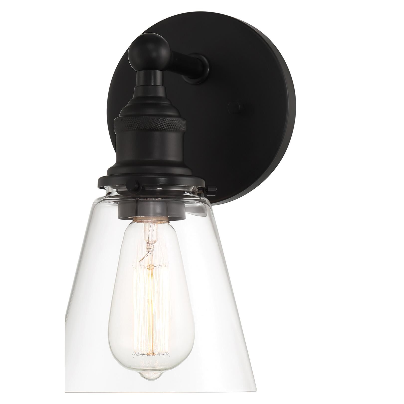 Shown in Coal finish and Clear glass