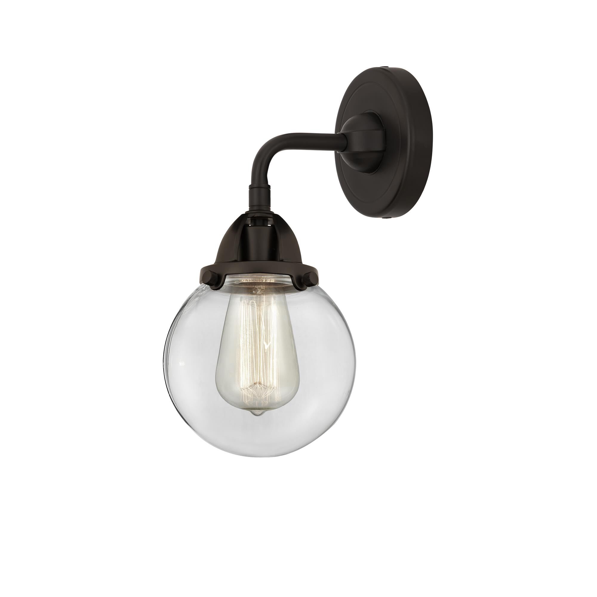 Shown in Oil Rubbed Bronze finish and Clear glass