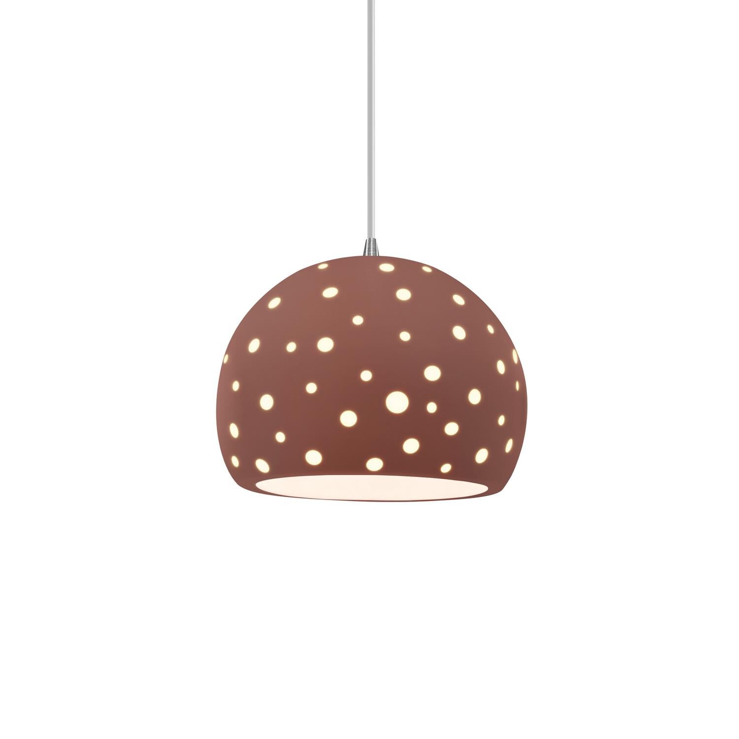 Perforated Globe 7 Inch Mini Pendant by Justice Design Group