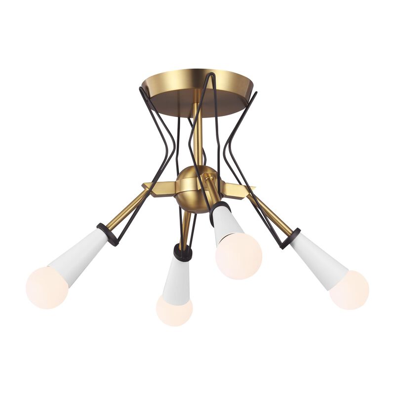 Ellen DeGeneres Piro 14 Inch 4 Light Semi Flush Mount by Visual Comfort Studio Collection