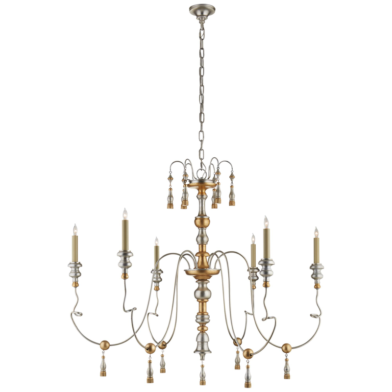 Suzanne Kasler Michele 43 Inch 6 Light Chandelier by Visual Comfort Signature Collection