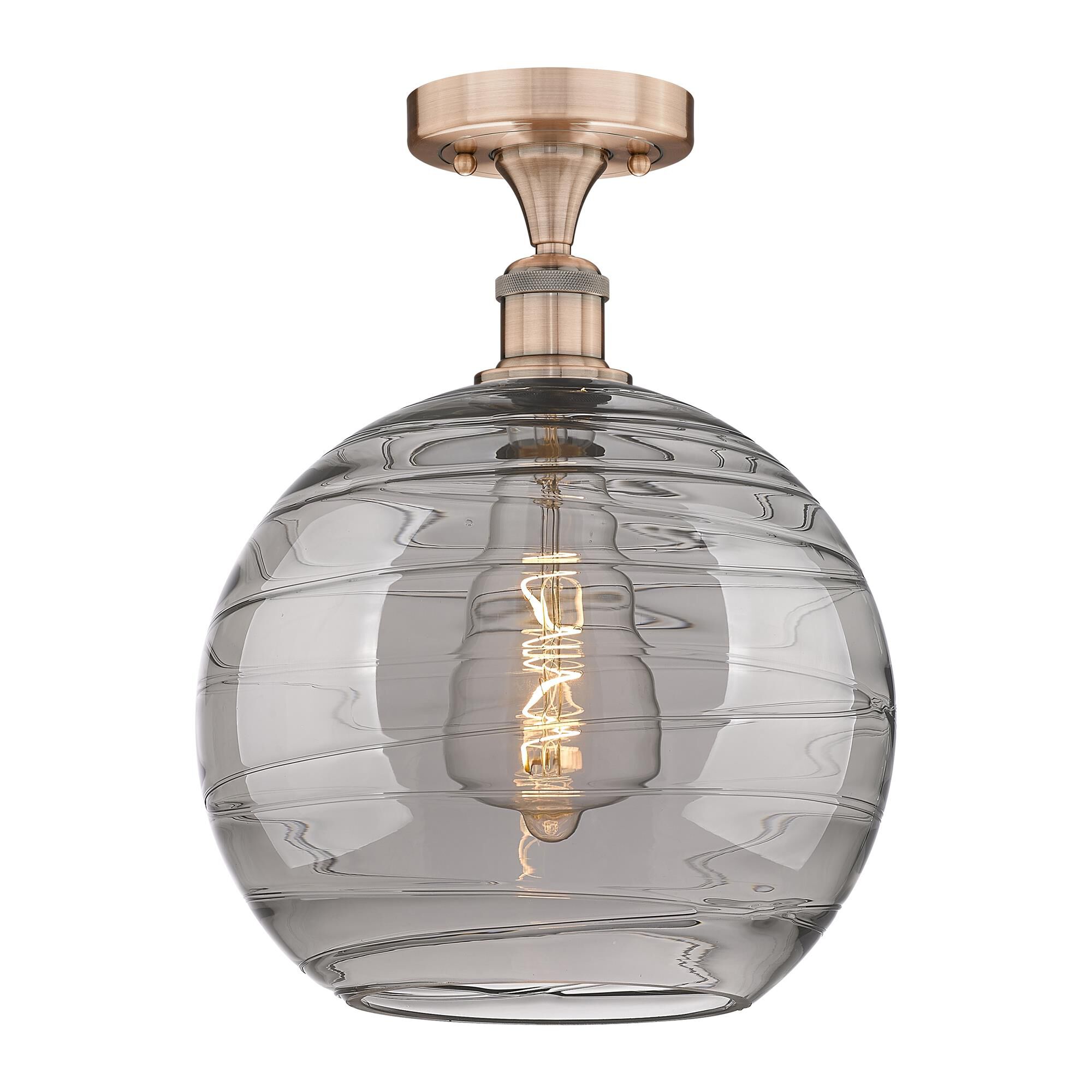Bruno Marashlian Athens Deco Swirl 12 Inch 1 Light Semi Flush Mount by Innovations Lighting