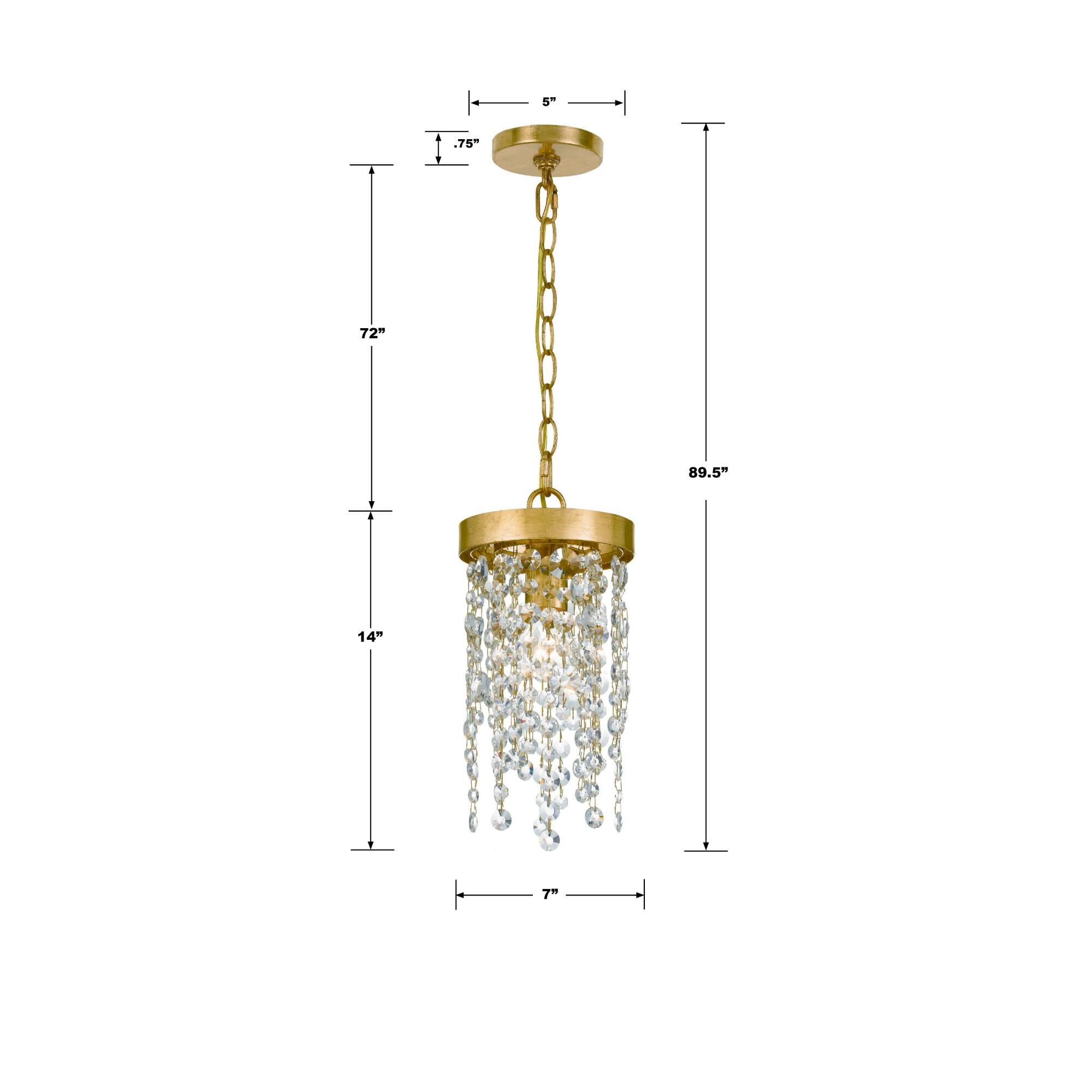 Shown in Antique Gold finish and Hand Cut Crystal crystal