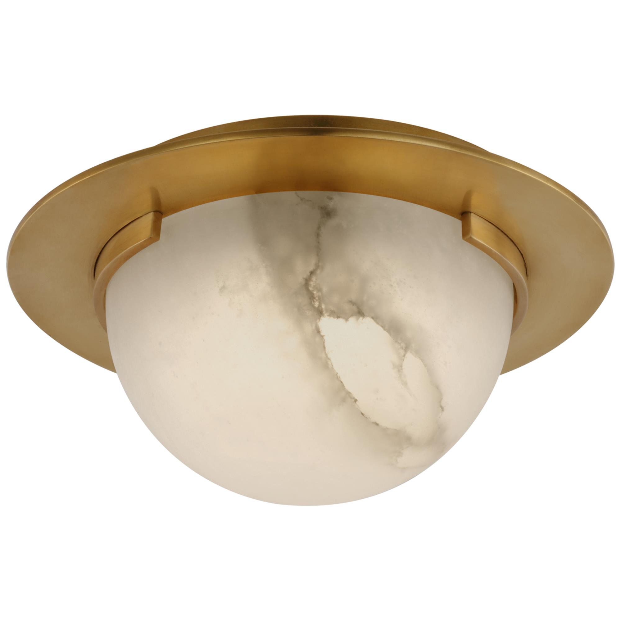 Shown in Antique-Burnished Brass finish and Alabaster shade