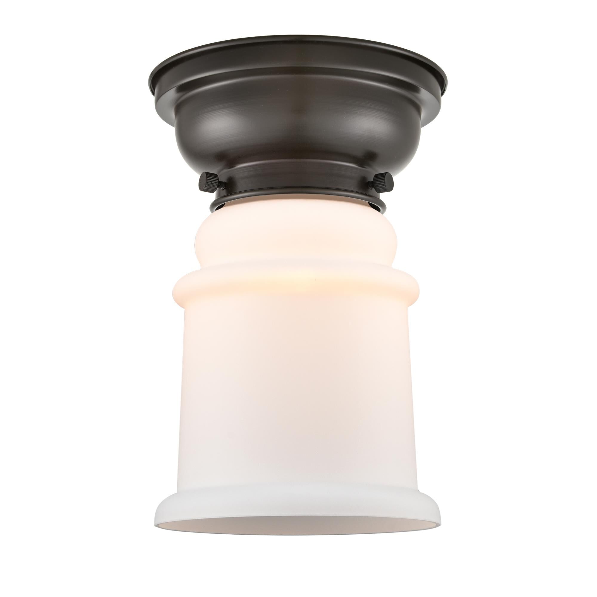 Shown in Oil Rubbed Bronze finish and Bell glass and Glass shade