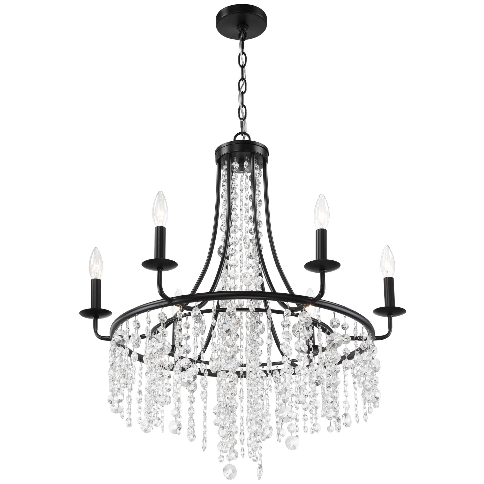 Gabrielle 28 Inch 6 Light Chandelier by Crystorama