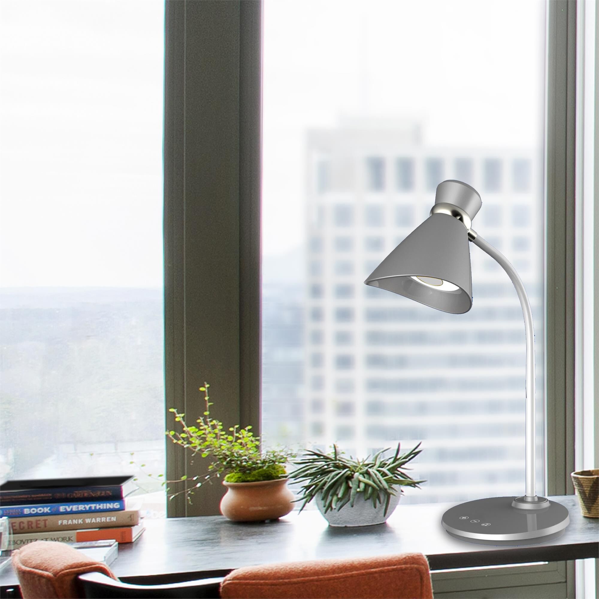 Shown in Silver finish and Black Plastic Silver shade