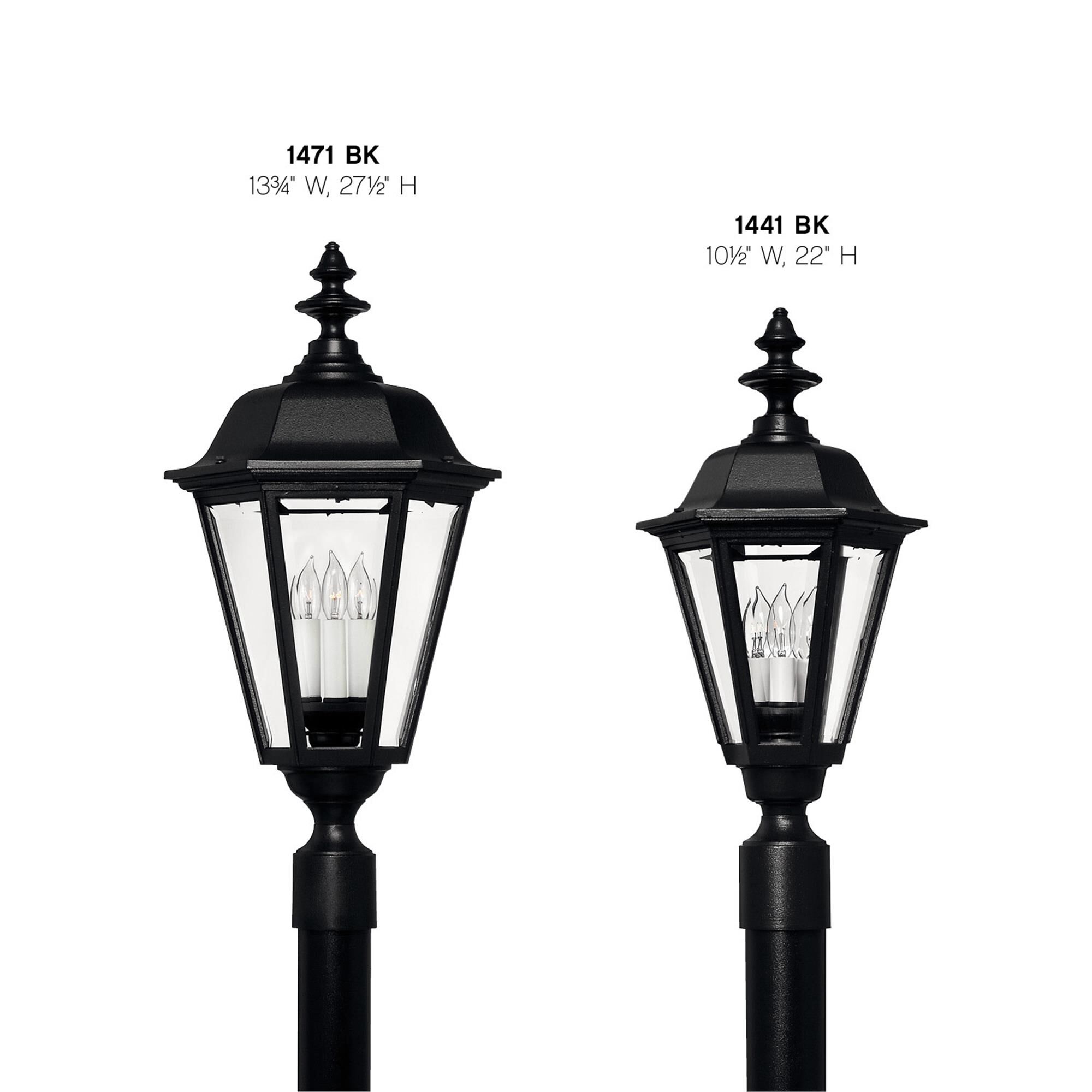 Shown in Black finish and Clear Beveled Panels glass