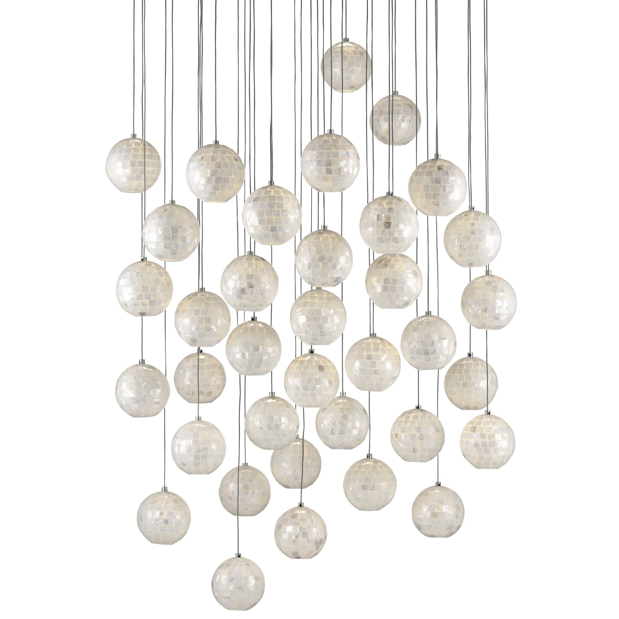 Shown in Painted Silver/Pearl finish and Metal/Mother Of Pearl shade