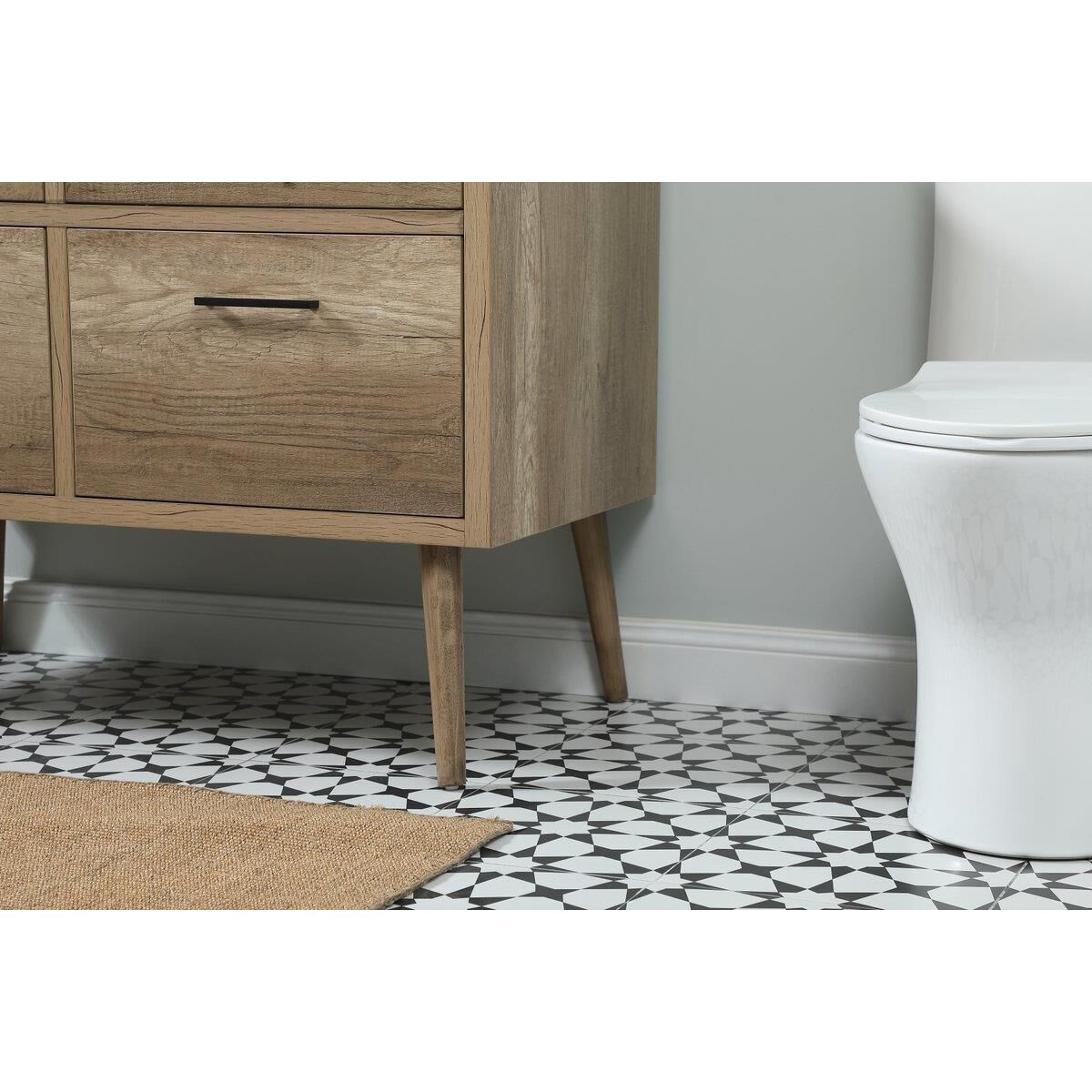 Shown in Natural Oak finish and Without Backsplash accent