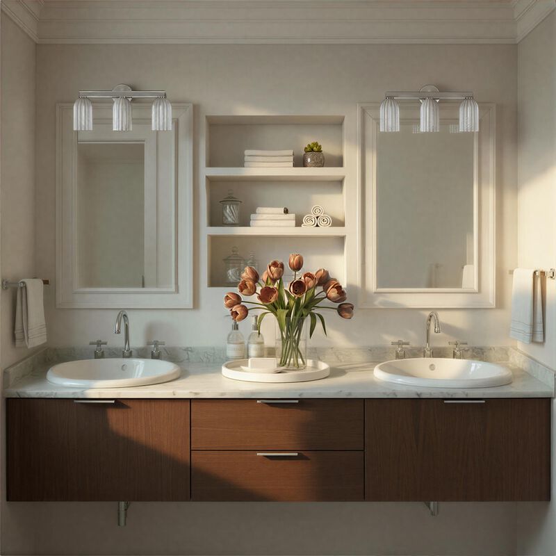Lotus 23 Inch 3 Light Bath Vanity Light by Crystorama