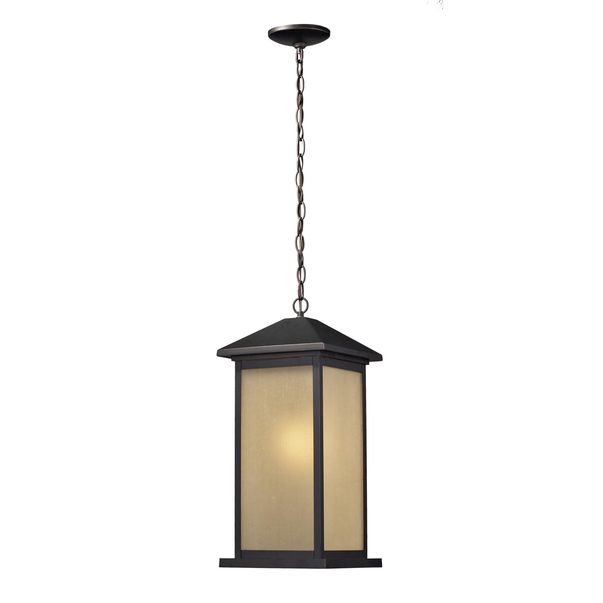Shown in Oil Rubbed Bronze finish and Glass shade