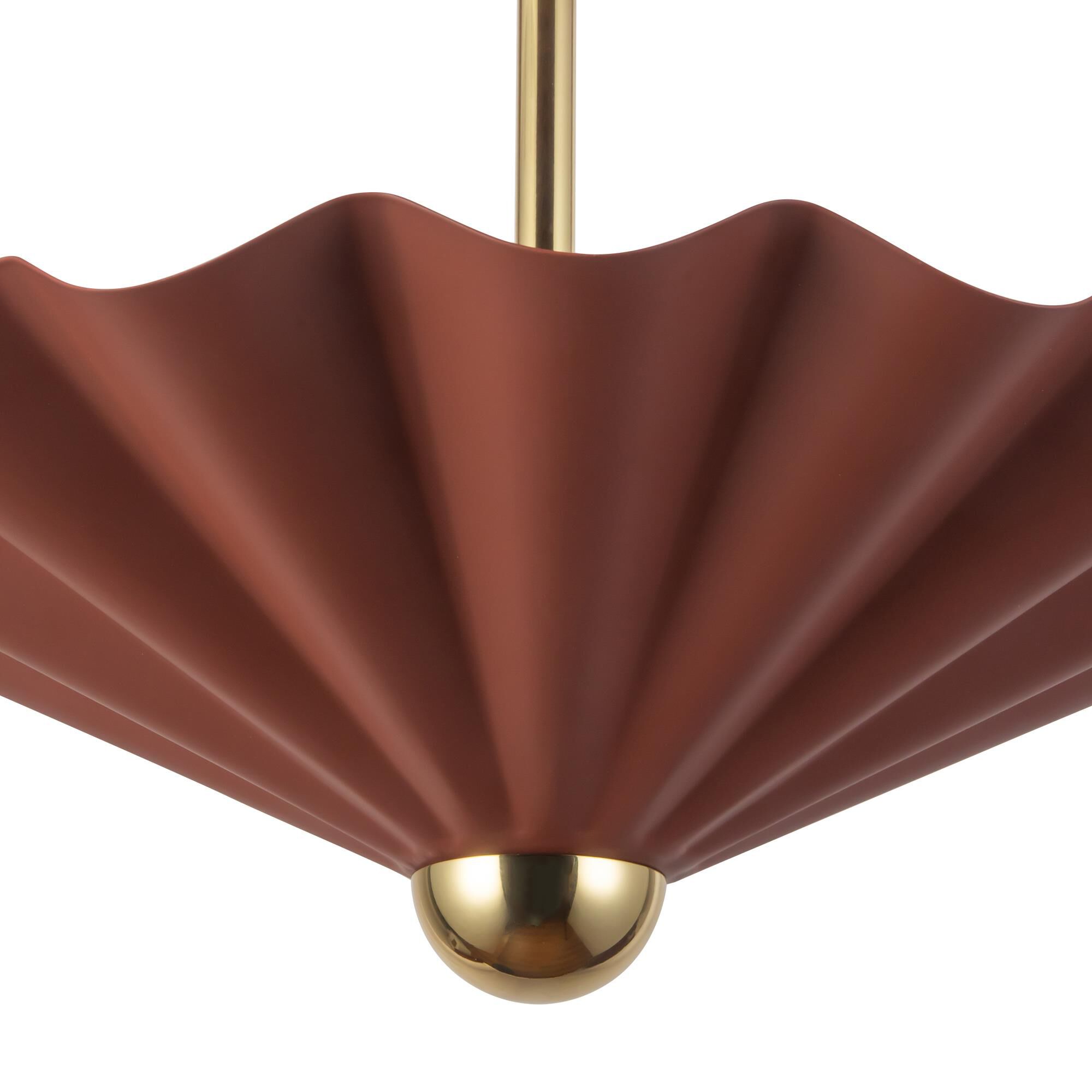 Shown in Burgundy finish and Matte Opal glass