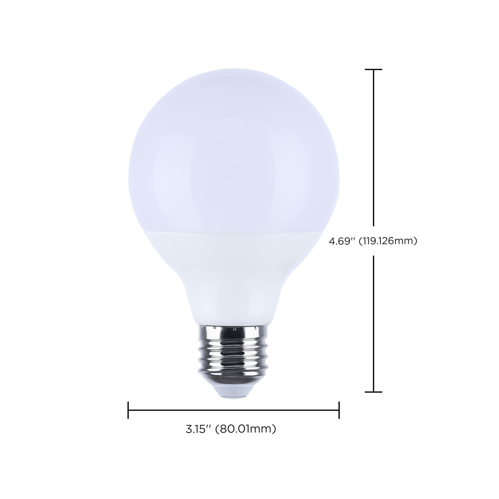 Dimmable 10 Watt 2700K G25 LED Light Bulb,