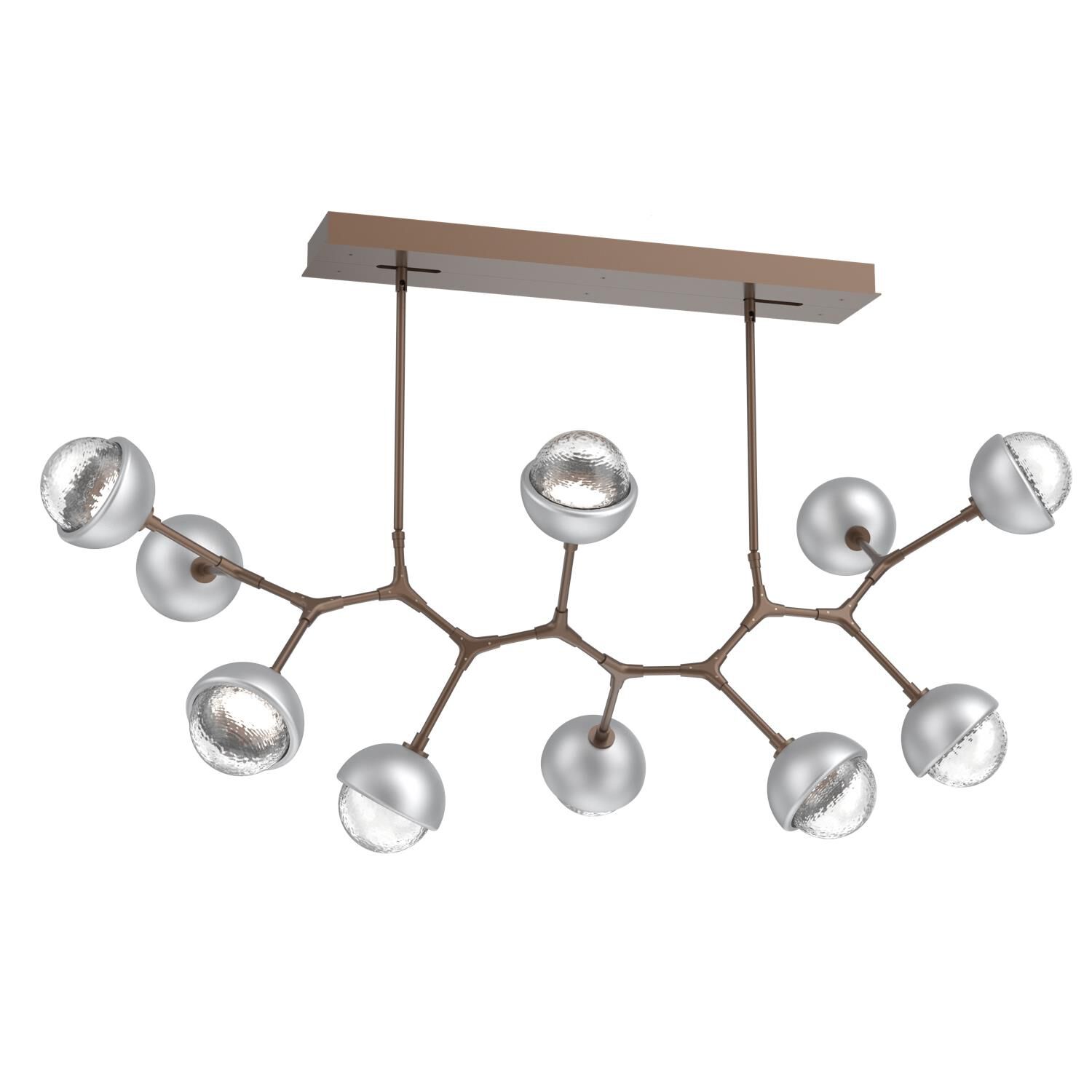 Levi Wilson Cabochon 56 Inch Linear Suspension Light by Hammerton Studio