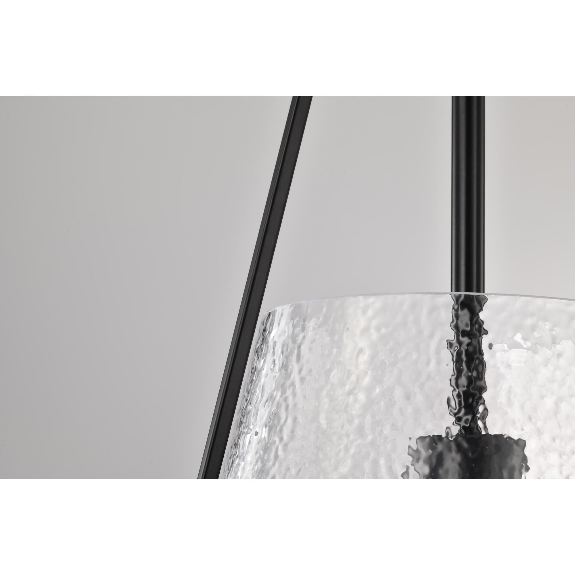 Shown in Black finish and Hammered glass