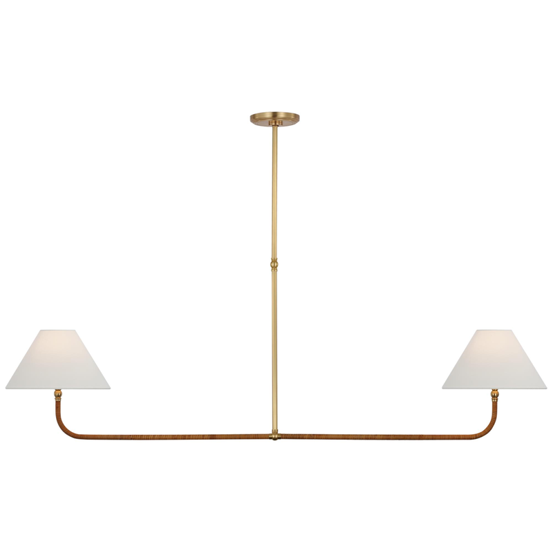 Chapman and Myers Basden 11 Inch 2 Light LED Linear Suspension Light by Visual Comfort Signature Collection