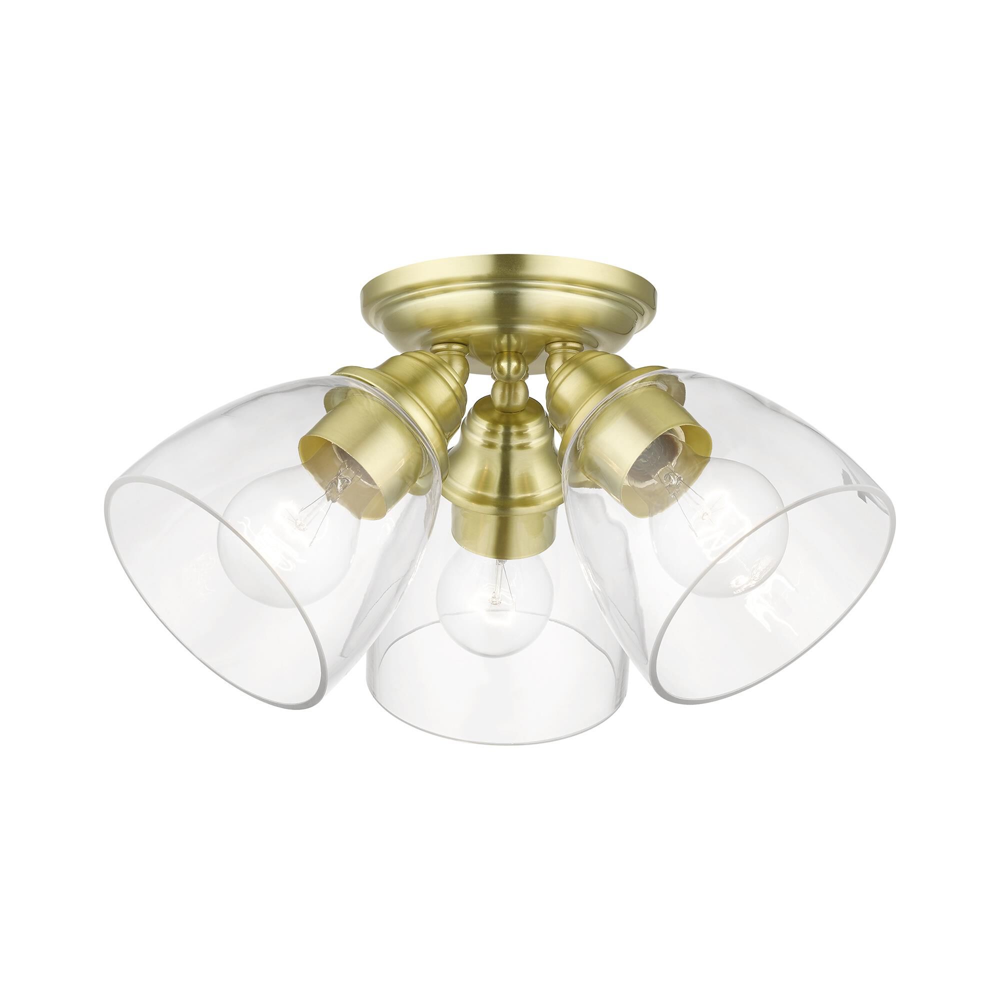 Montgomery 14 Inch 3 Light Semi Flush Mount by Livex Lighting