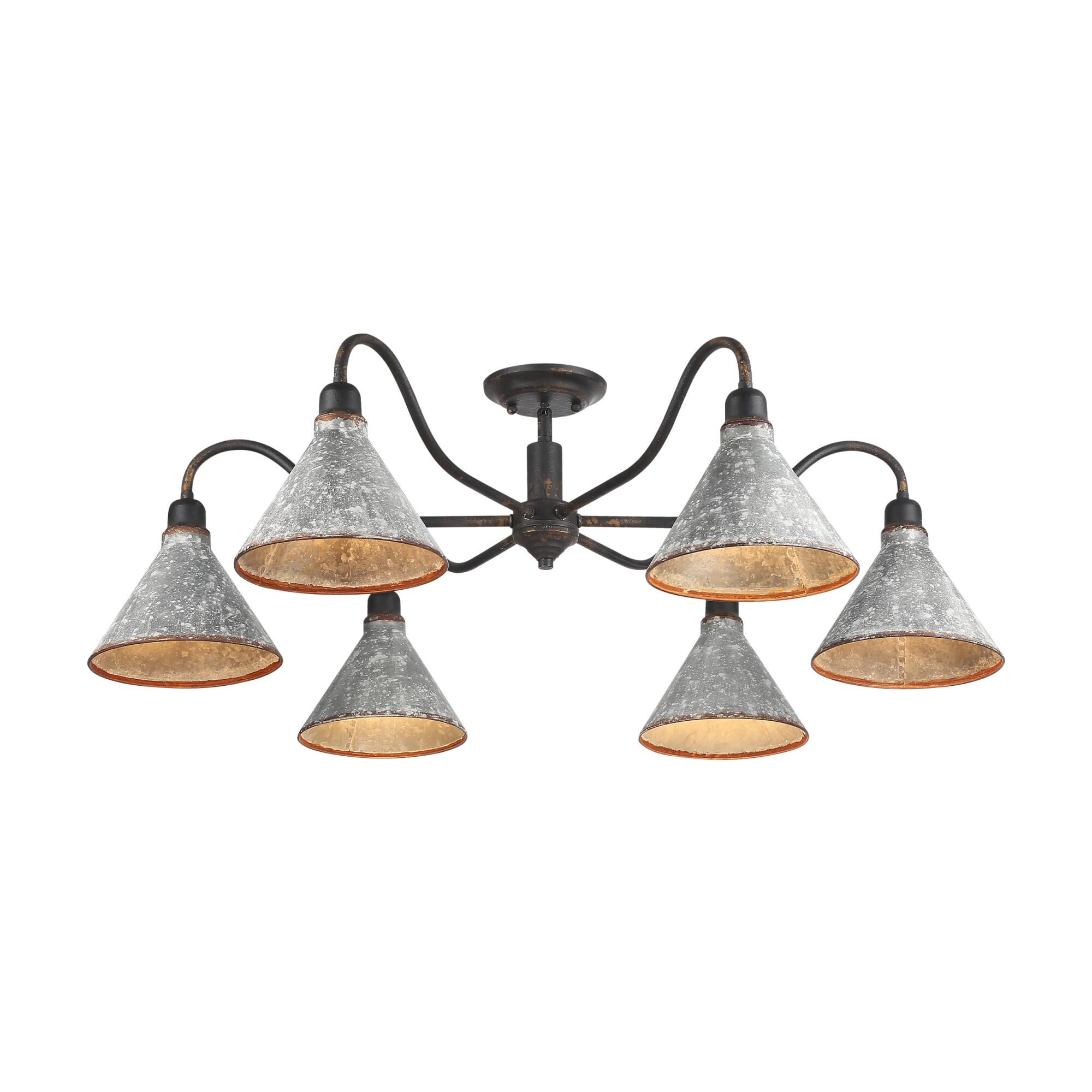 Jasper 38 Inch Semi Flush Mount by Golden Lighting