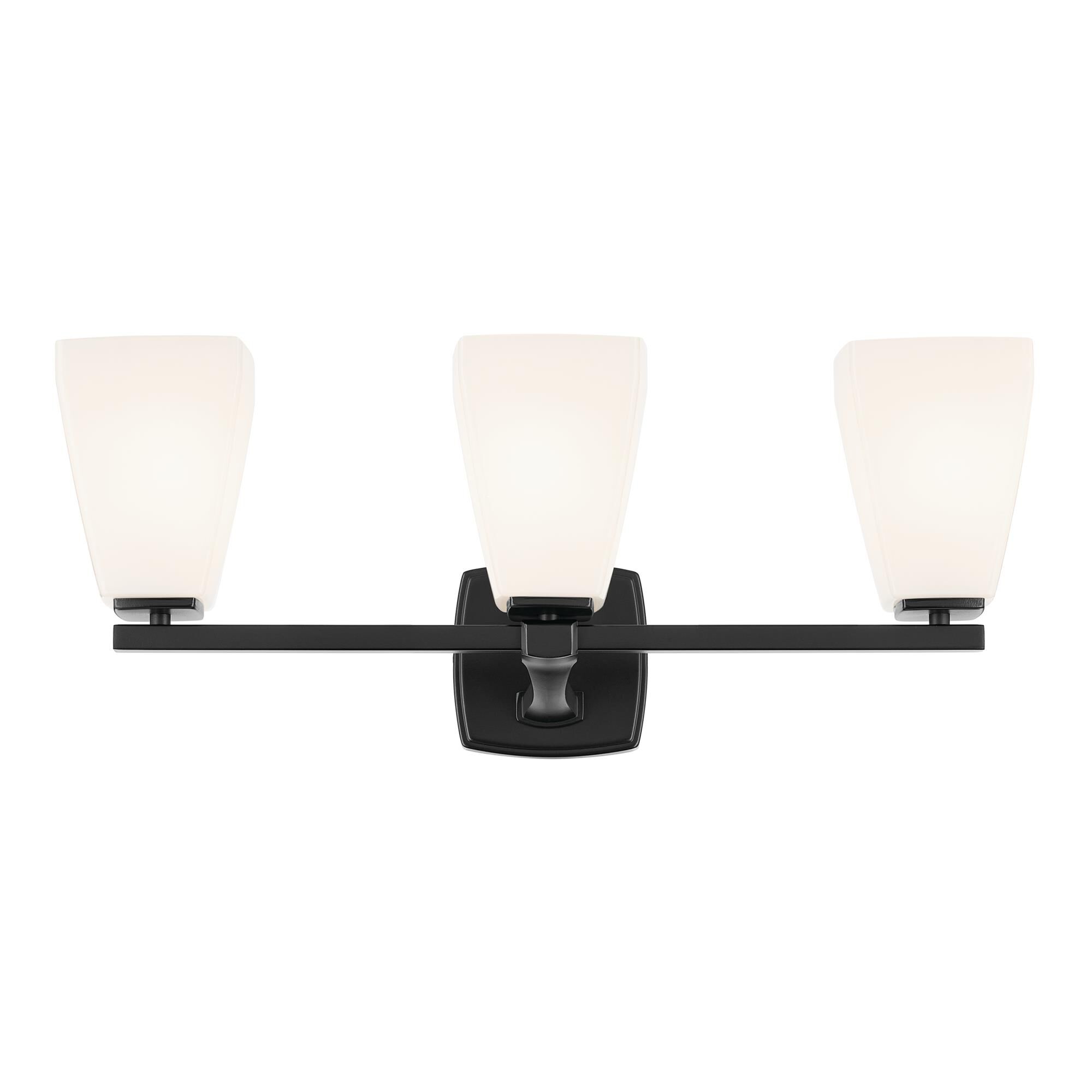 Shown in Black finish and Opal glass