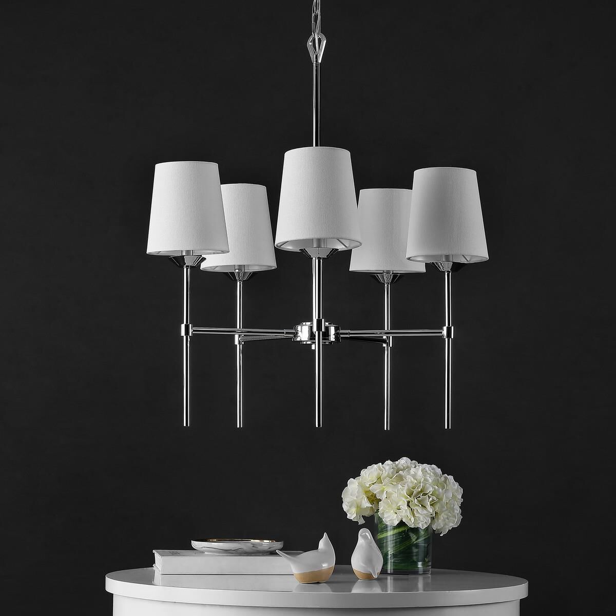 Dortra 26 Inch 5 Light LED Chandelier by Safavieh