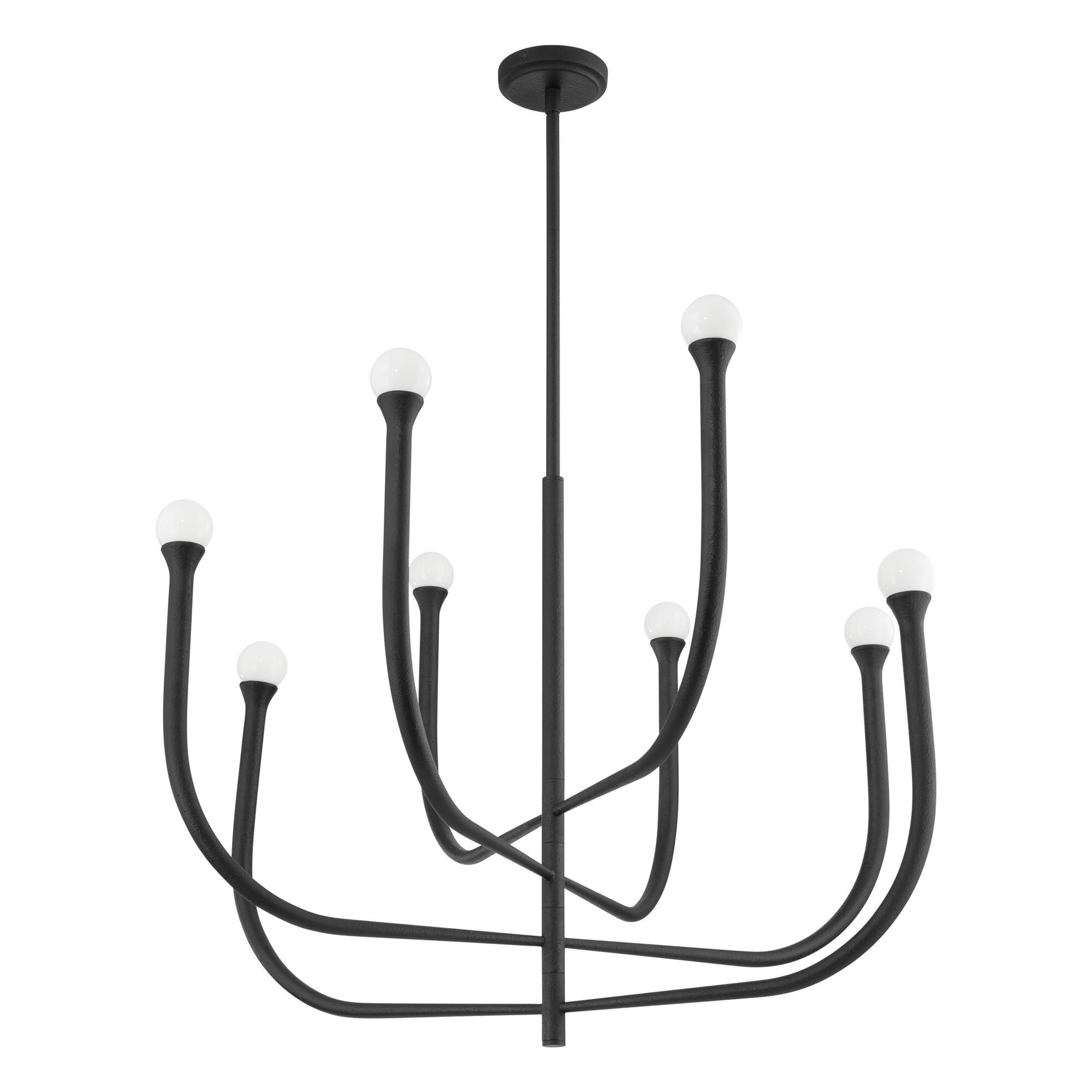 Shown in Plaster Black finish and Opal glass