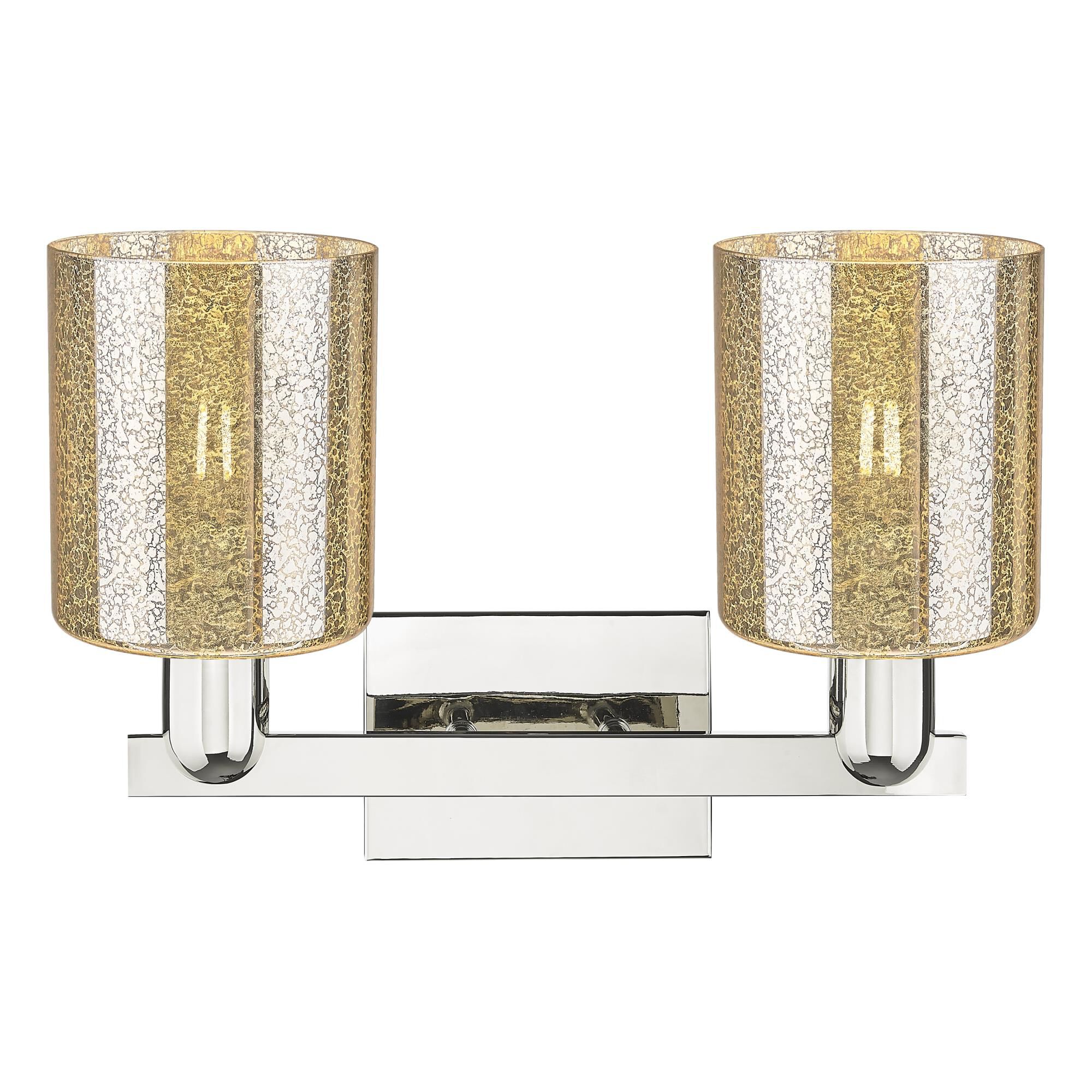 Shown in Polished Nickel finish and Mercury glass