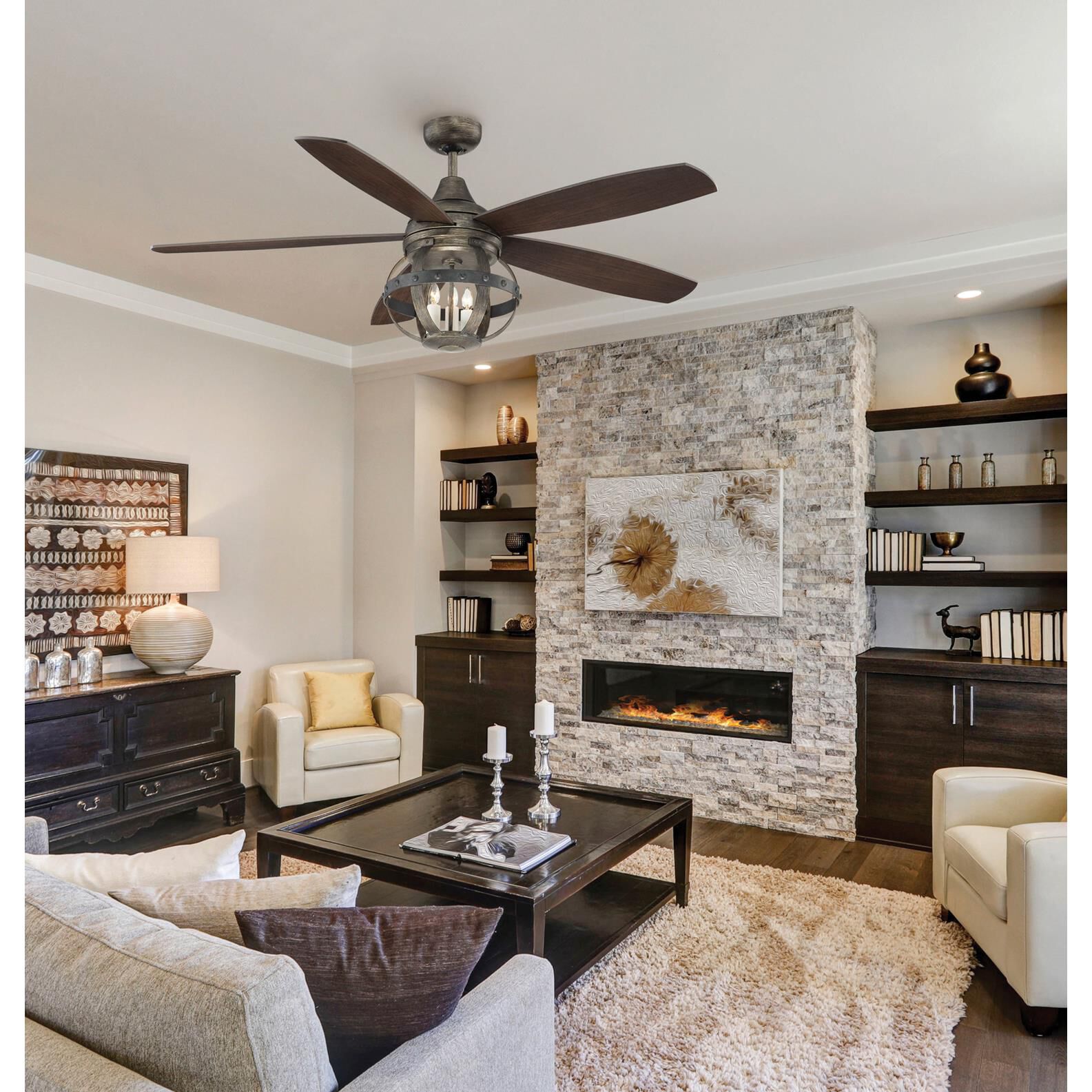 Alsace 52 Inch Ceiling Fan with Light Kit Capitol Lighting