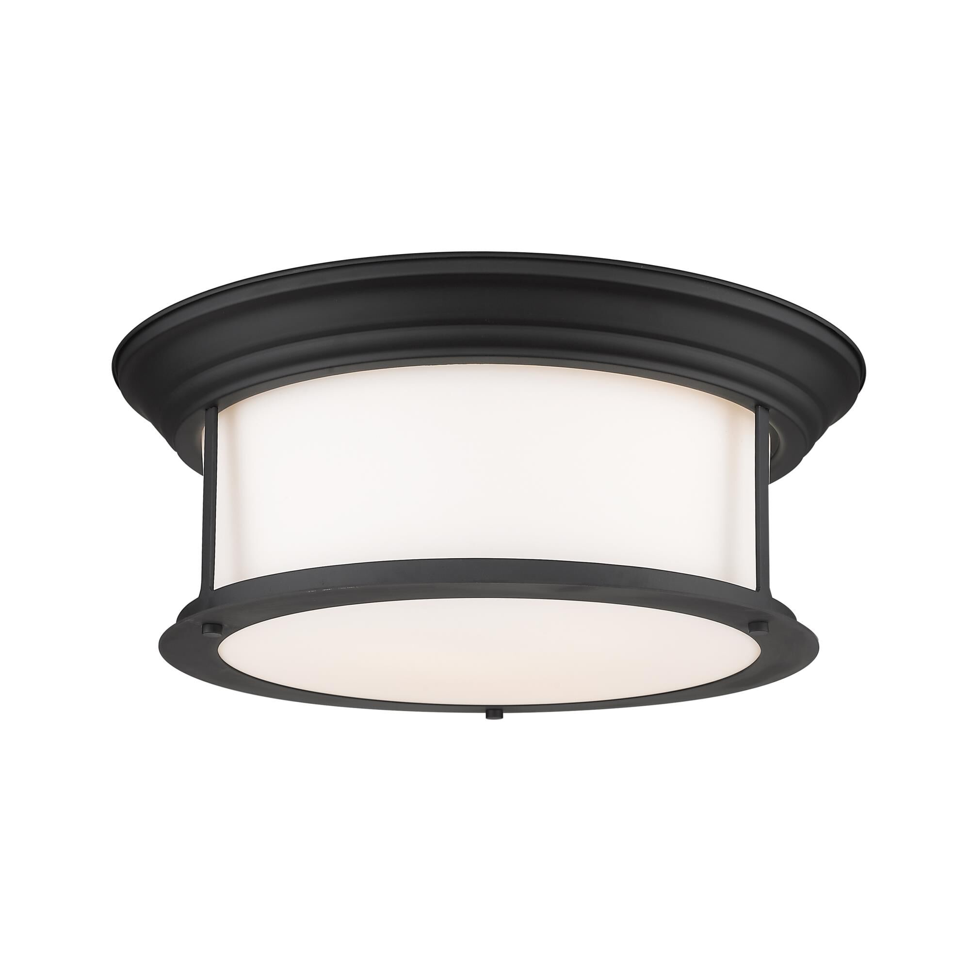 Shown in Matte Black finish and Glass shade