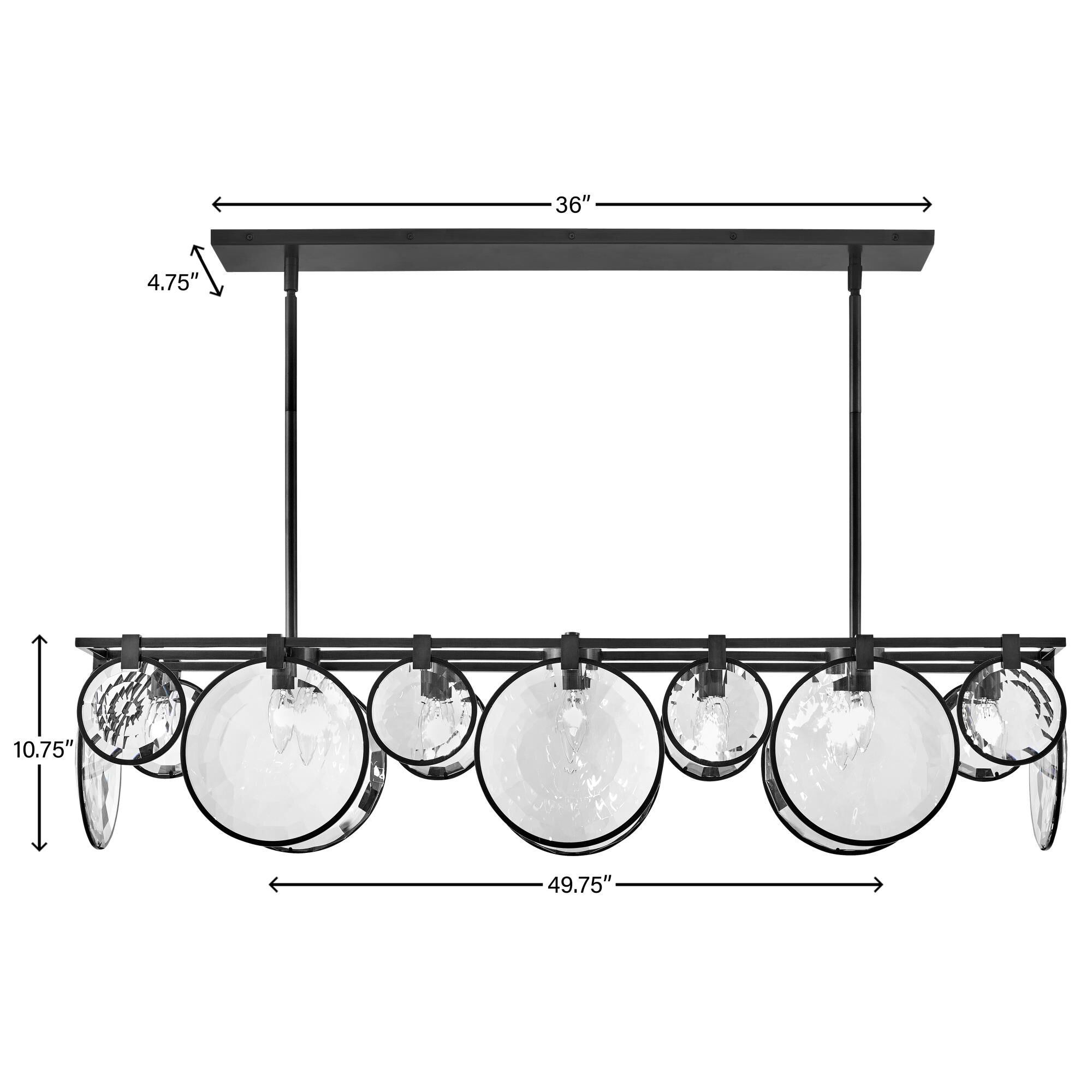 Nala 49 Inch 8 Light LED Linear Suspension Light by Fredrick Ramond