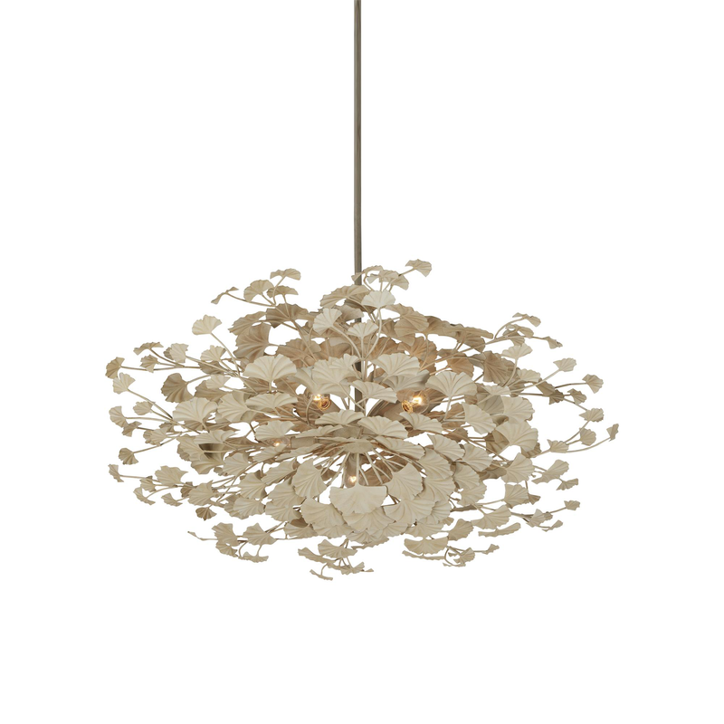 Maidenhair 40 Inch 5 Light Semi Flush Mount by Currey & Company