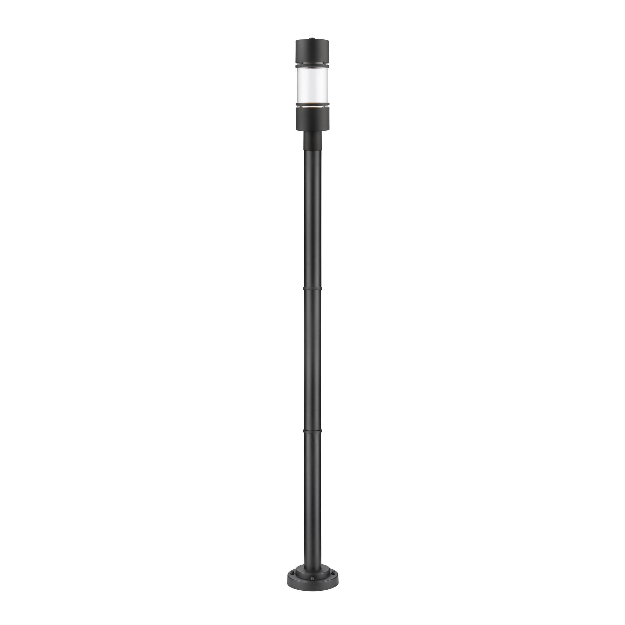 Shown in Black finish and Glass shade