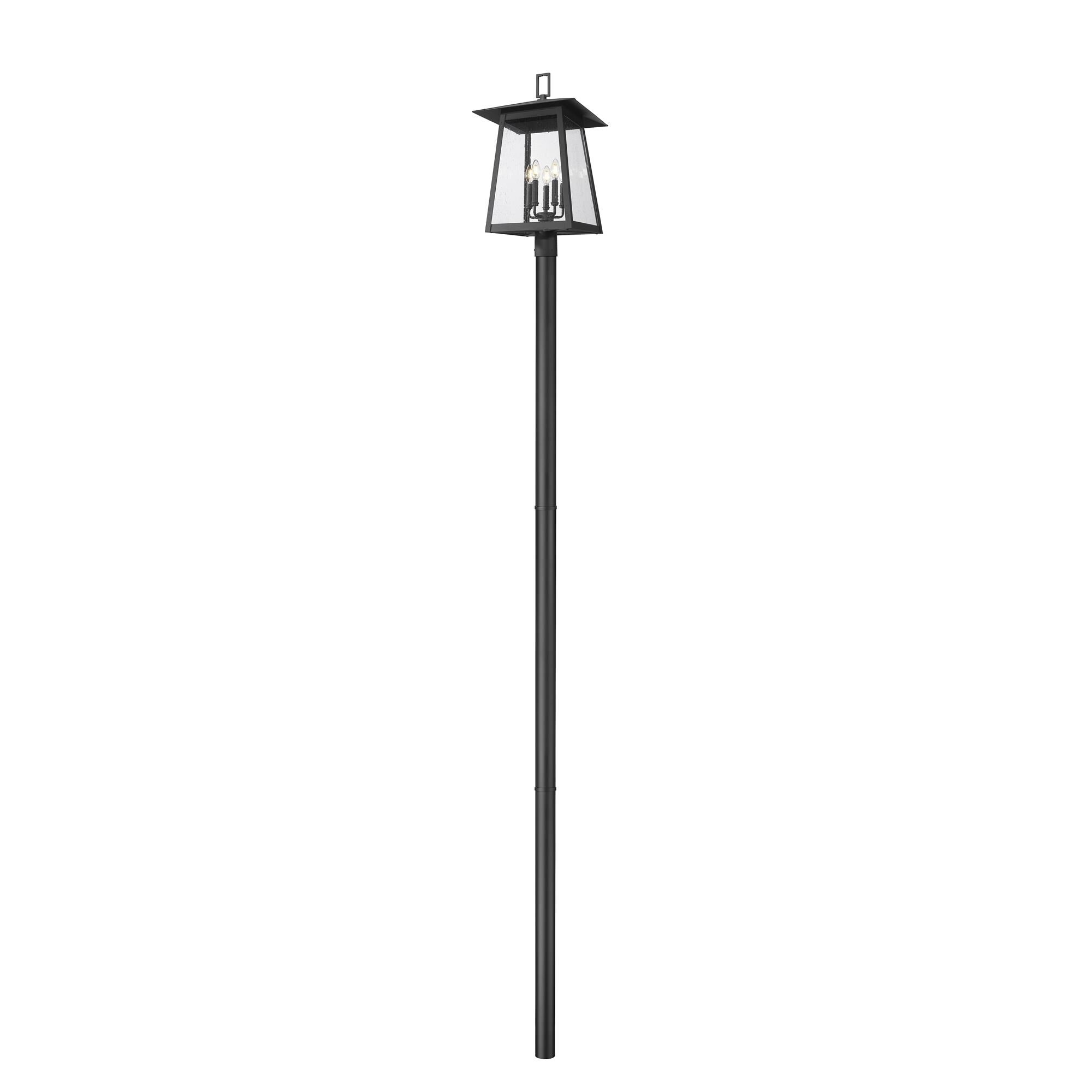 Shown in Black finish and Clear Seedy glass and Clear Seedy shade