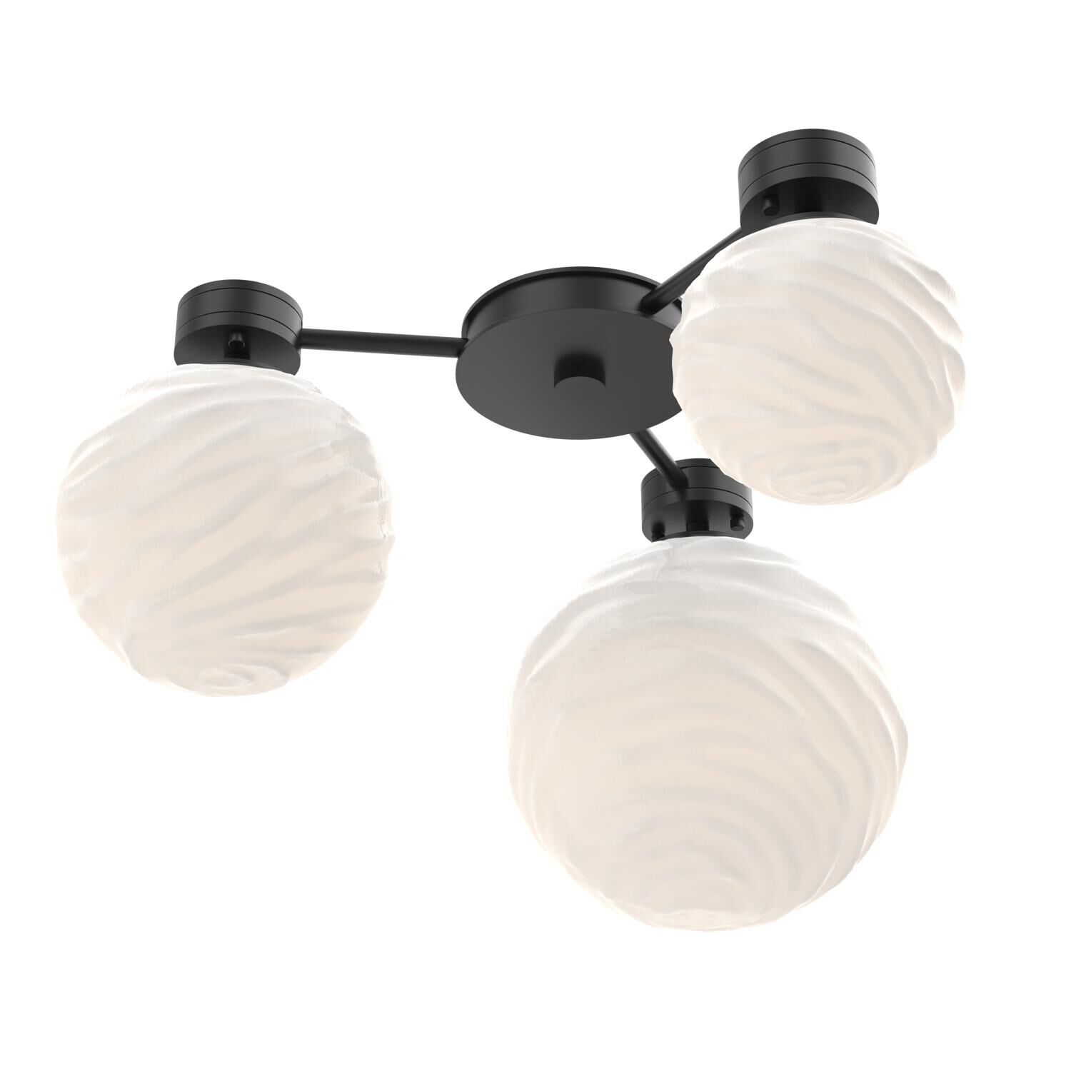 Shown in Matte Black finish and White glass