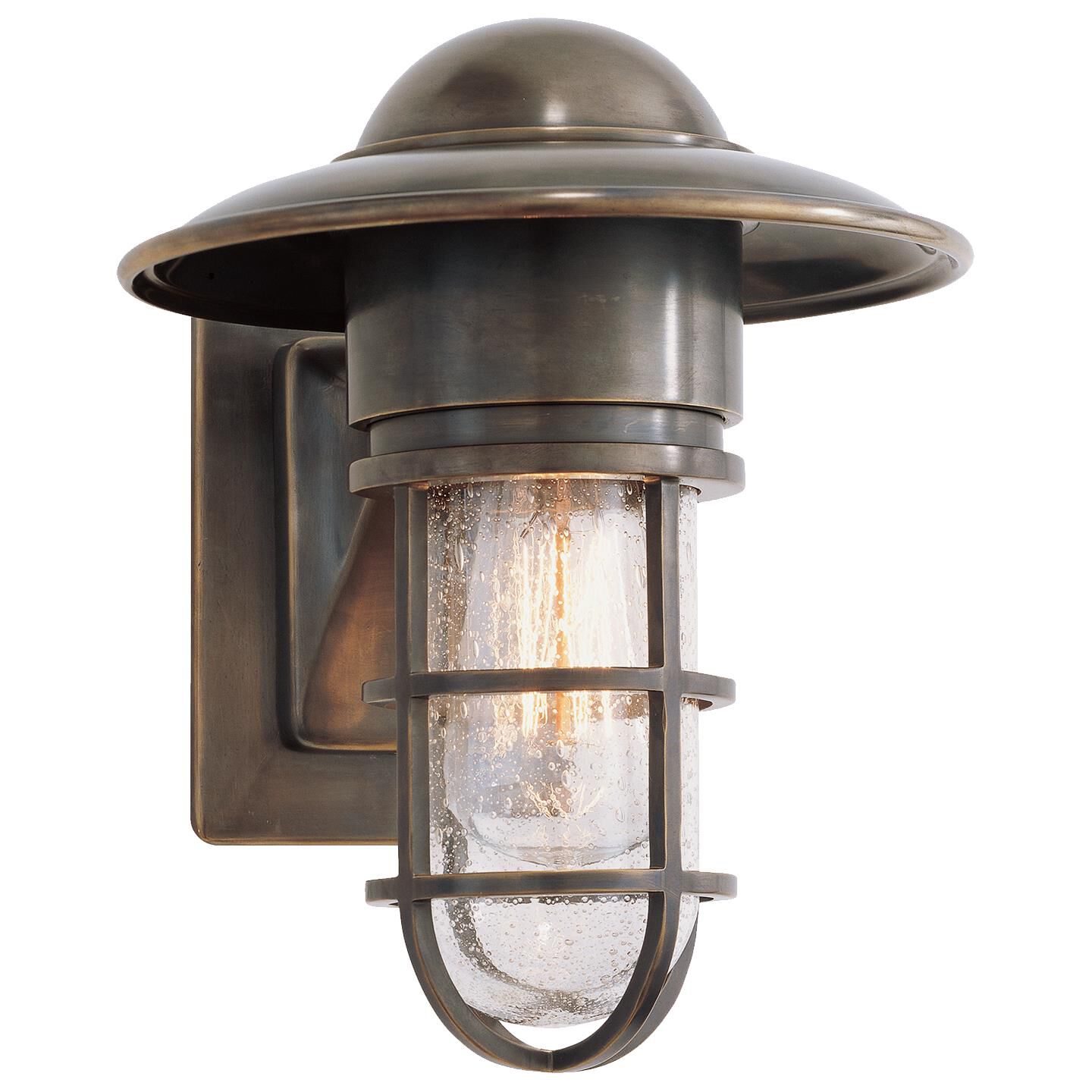 Shown in Bronze finish and Seeded glass