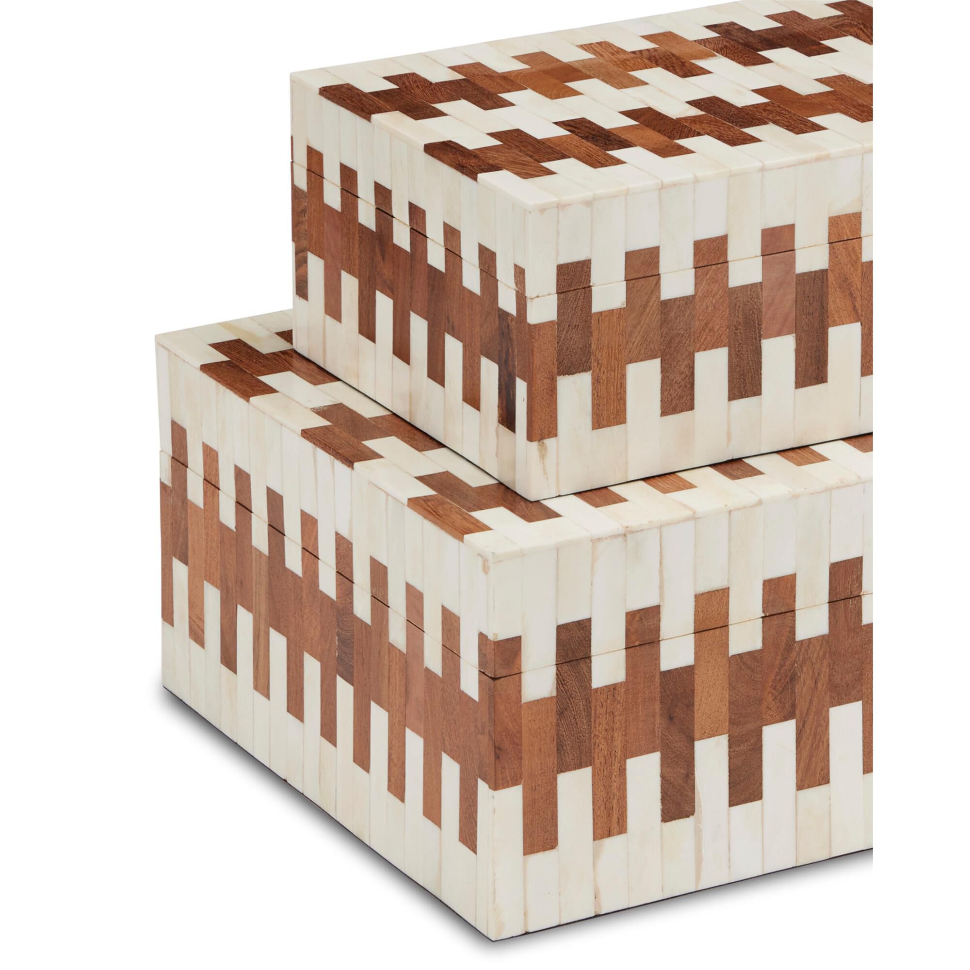 Tia Box Set of 2 Accent Box,