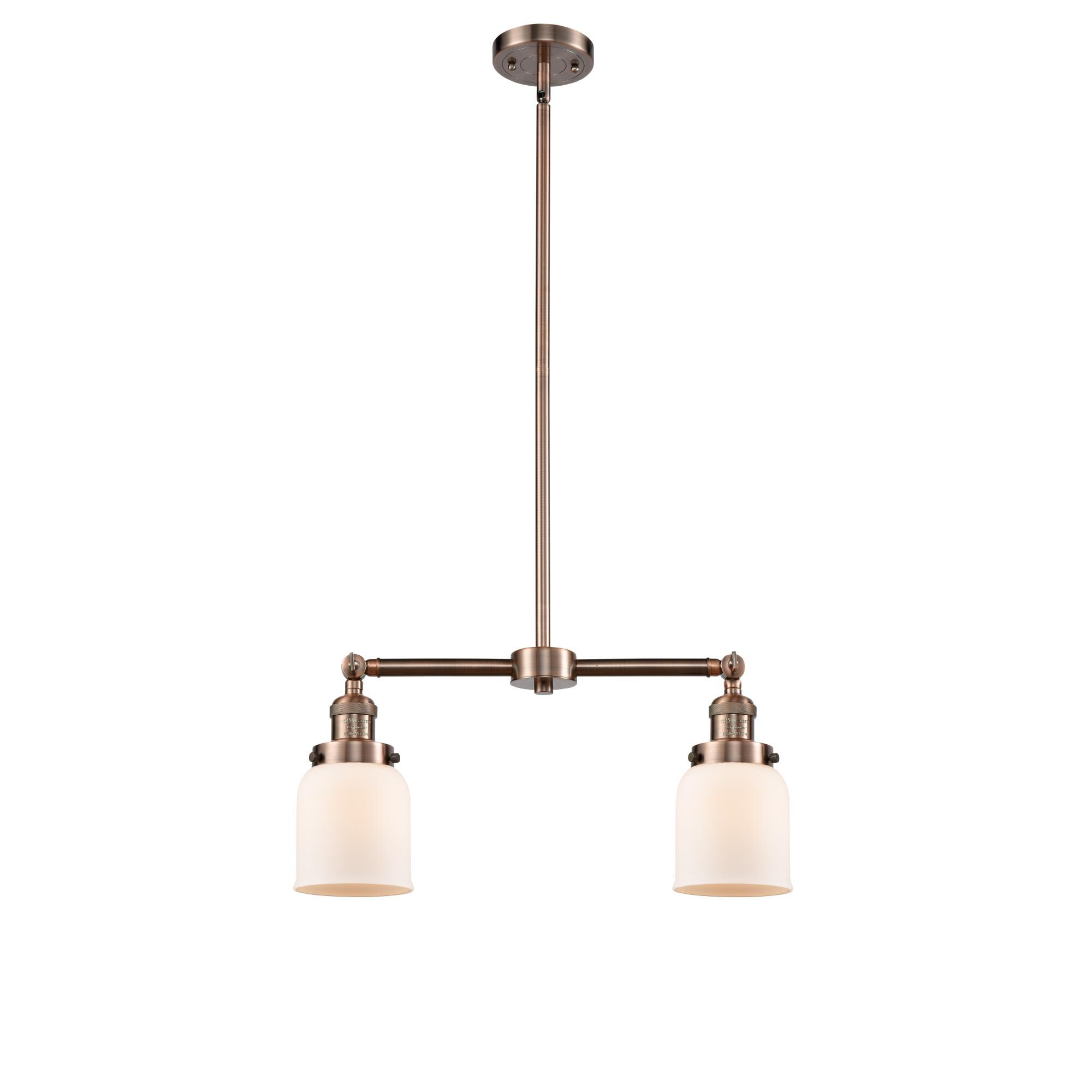 Bruno Marashlian Small Bell 21 Inch 2 Light Mini Chandelier by Innovations Lighting