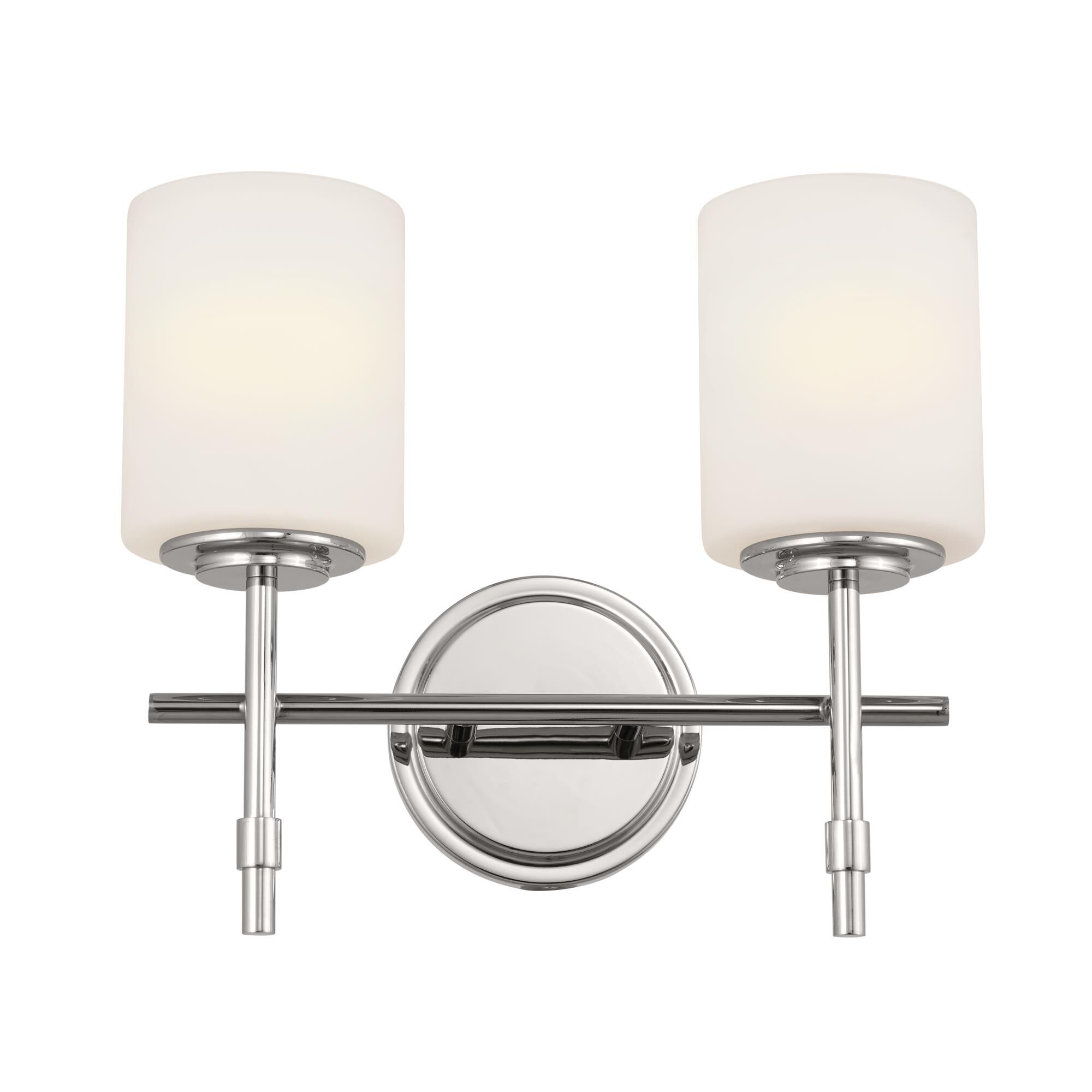 Shown in Polished Nickel finish and Satin Etched Cased Opal glass