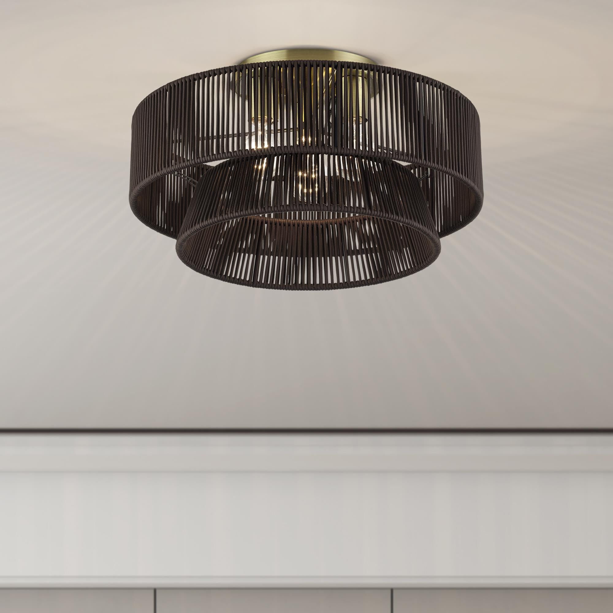 Florell 18 Inch Semi Flush Mount by Livex Lighting