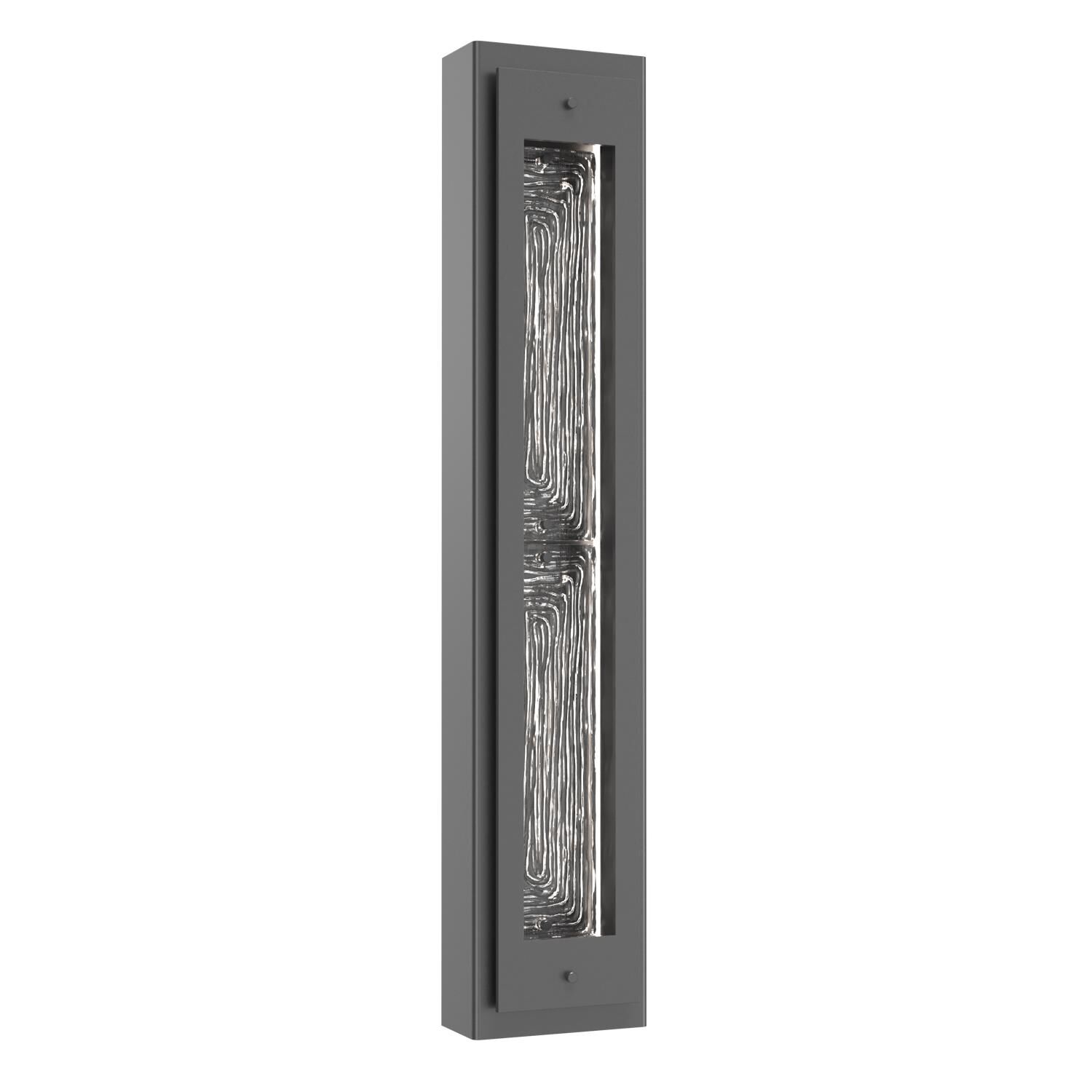 Shown in Argento Grey finish and Linea Cast Glass Motif accent