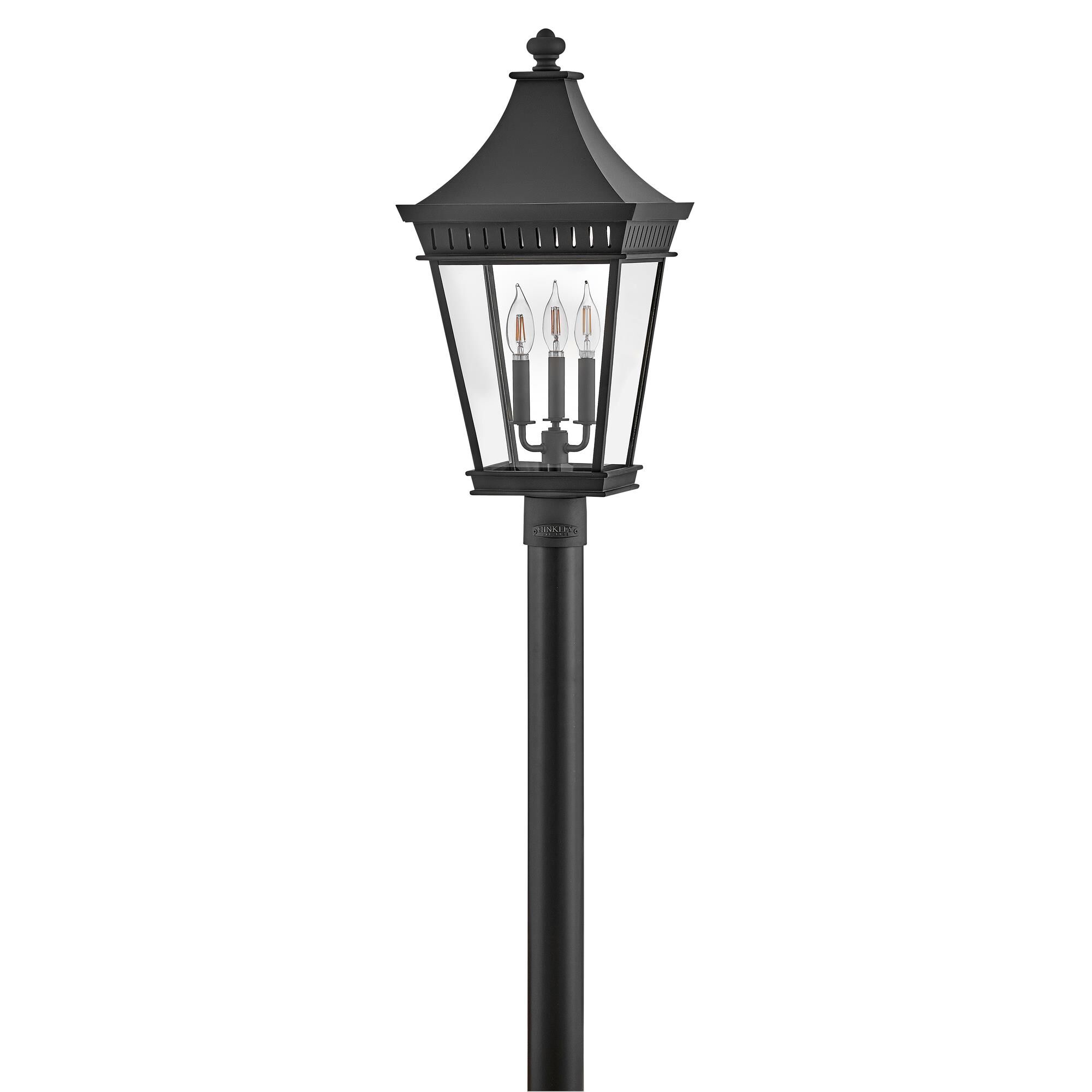 Shown in Museum Black finish and Clear glass
