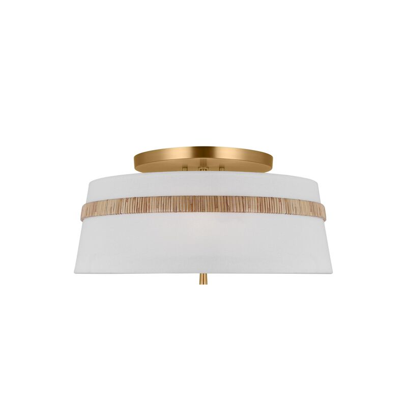 Alexa Hampton Cordtlandt 19 Inch 3 Light Semi Flush Mount by Visual Comfort Studio