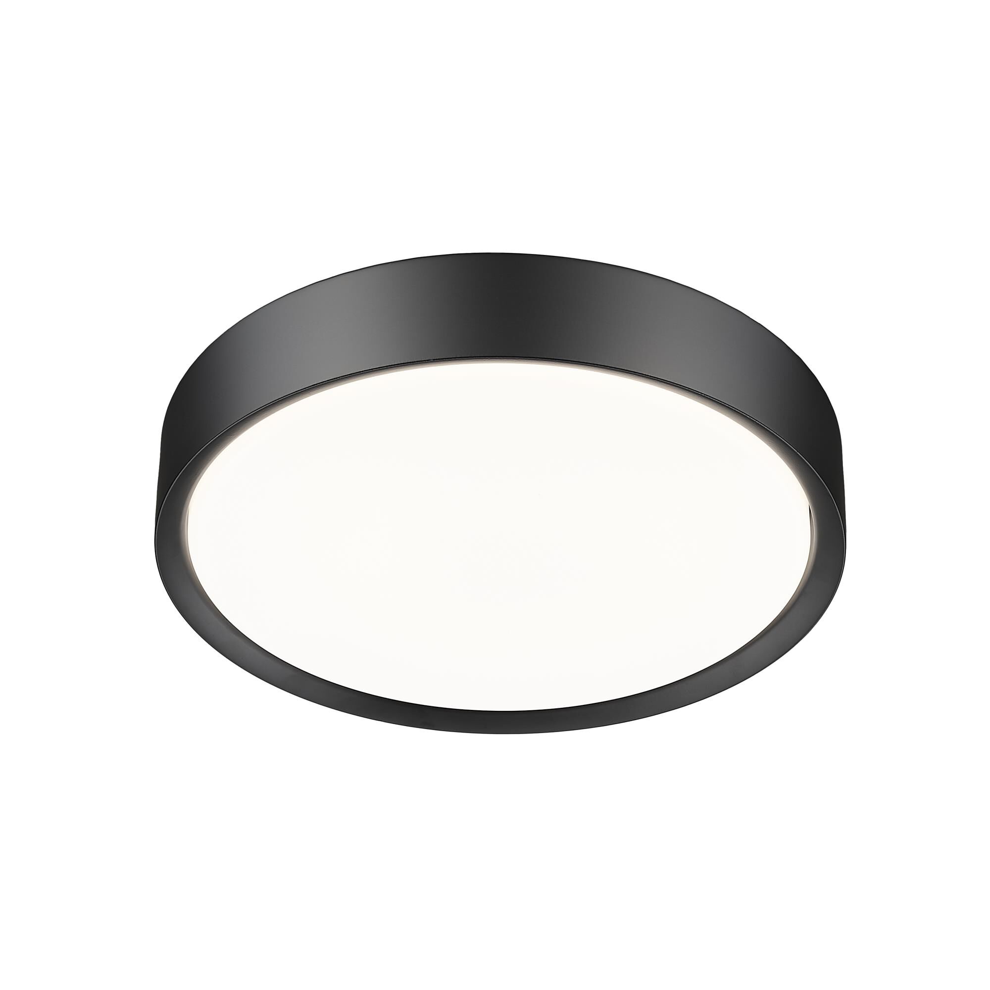 Shown in Matte Black finish and Frosted glass and Frosted shade