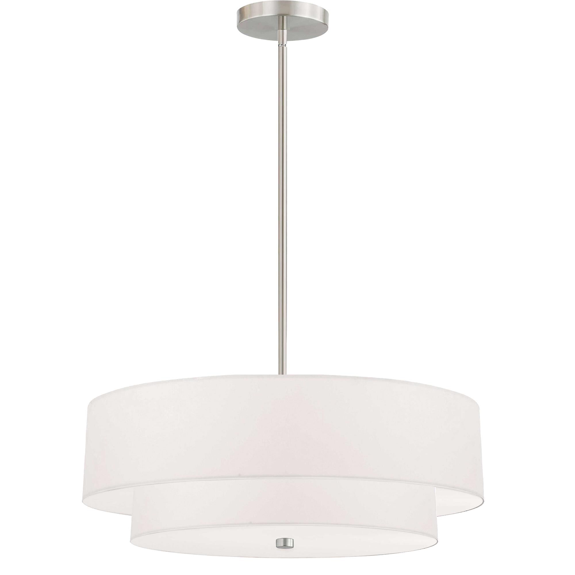 Shown in Satin Chrome finish and White shade