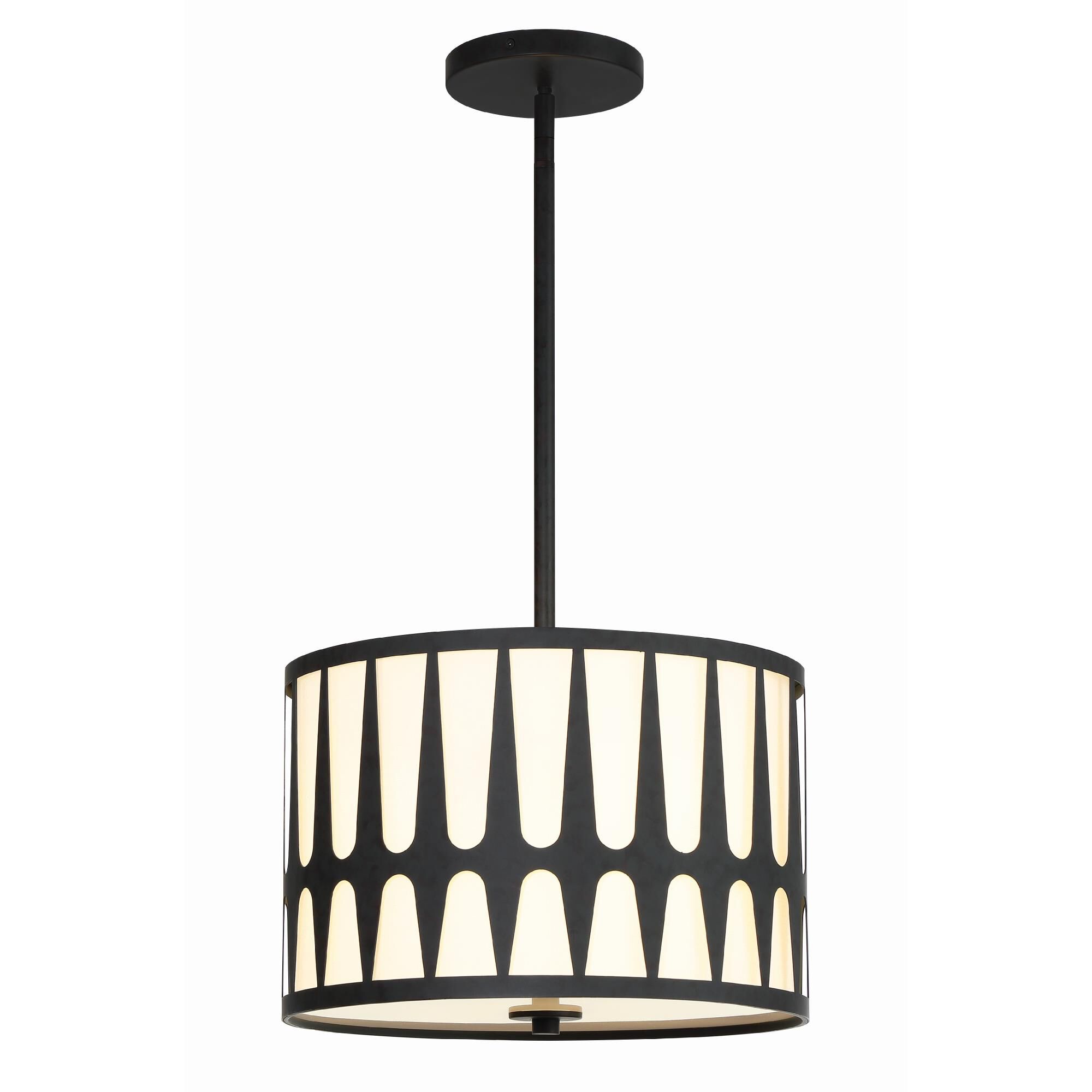 Shown in Black finish and Fabric shade