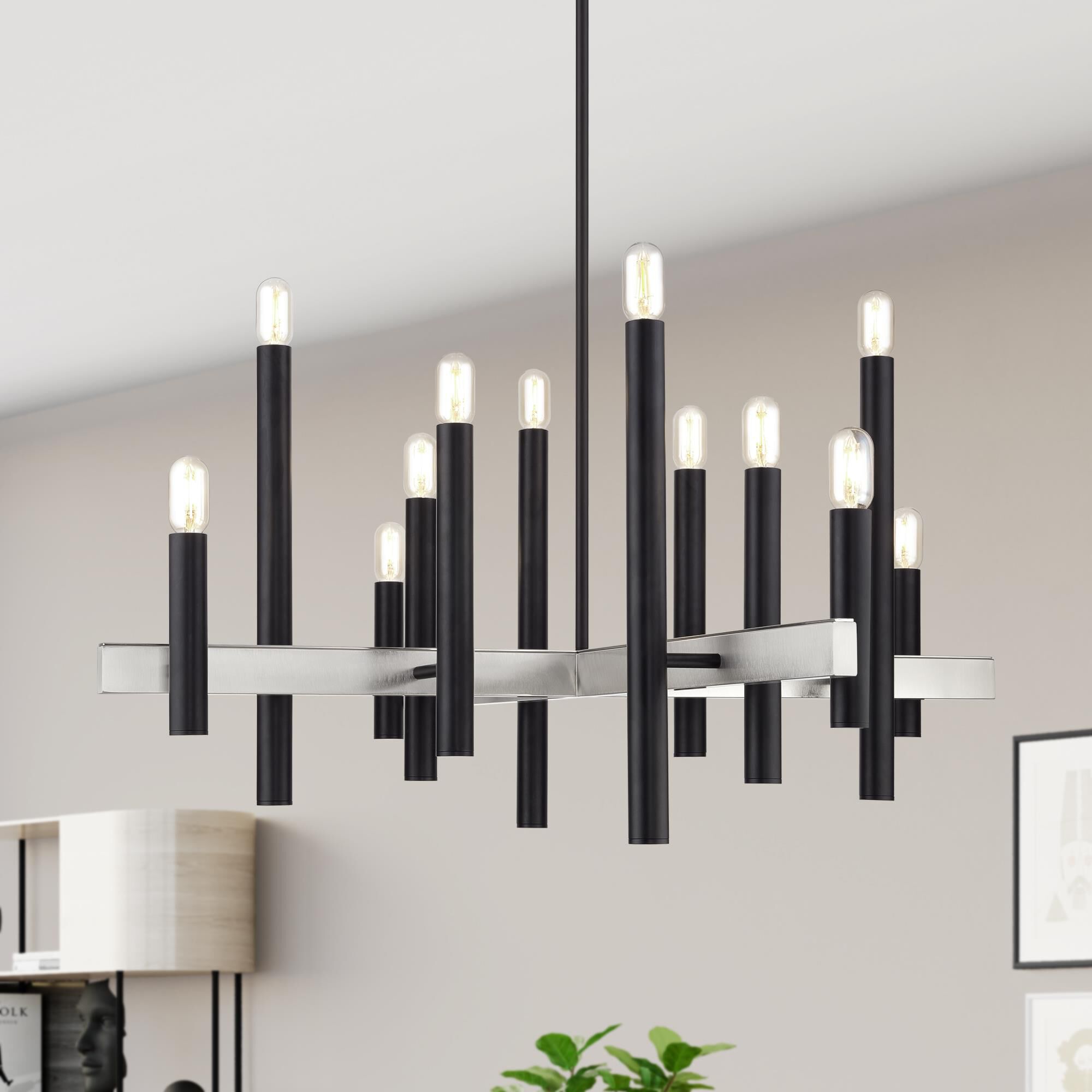 Shown in Black with Brushed Nickel Accents finish