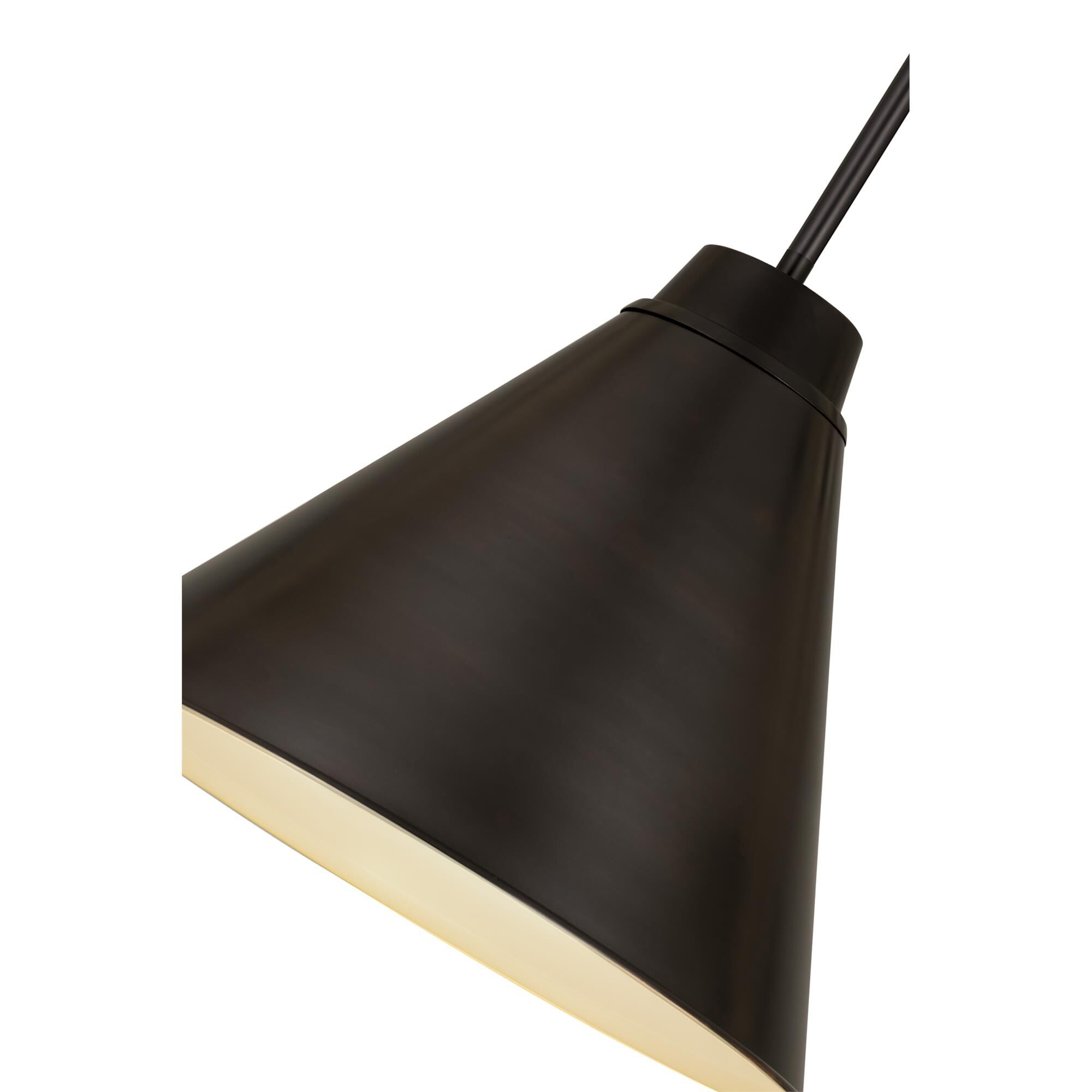 Shown in Bronze Plate finish and Iron glass and Iron shade