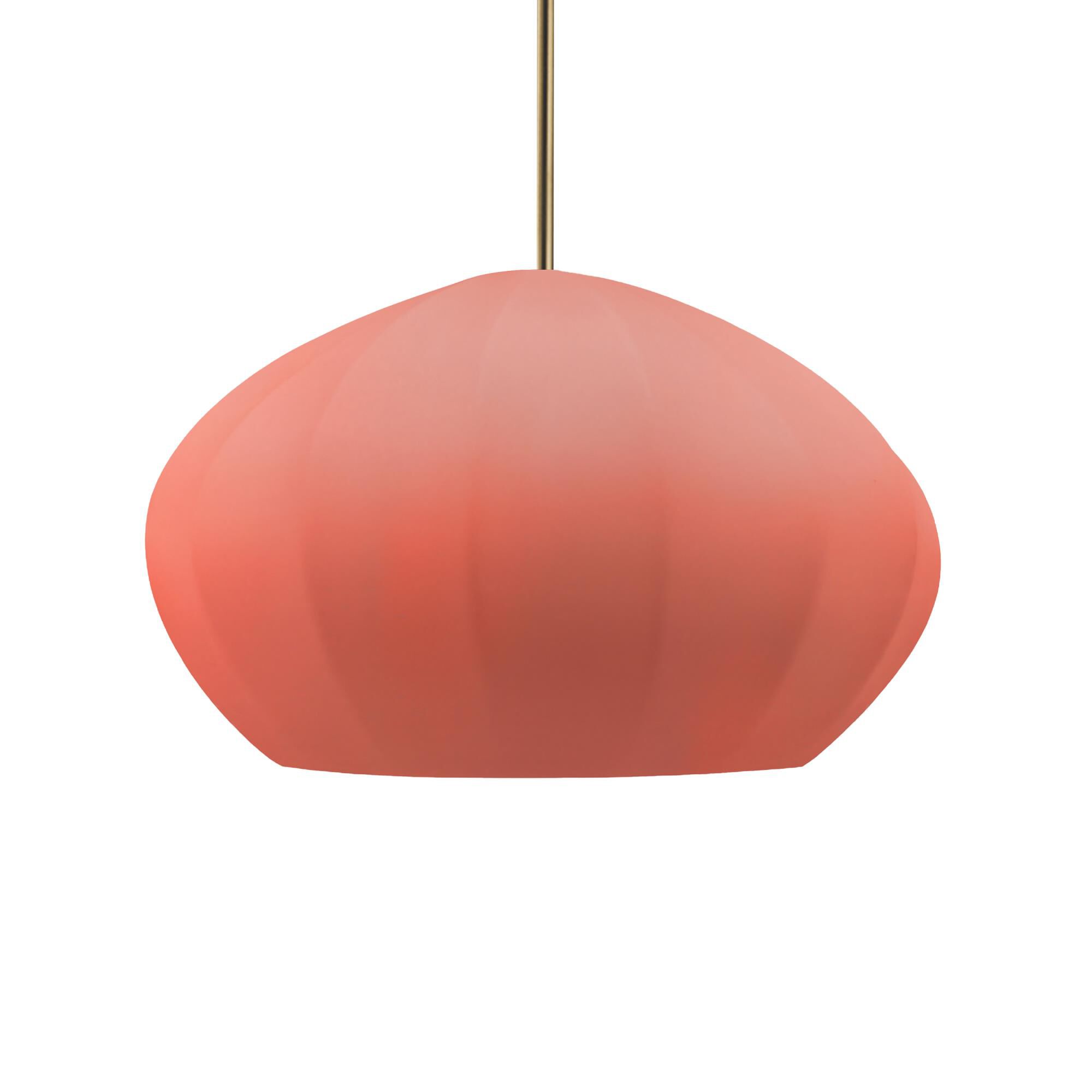 Shown in Antique Brass finish and Gloss Blush shade