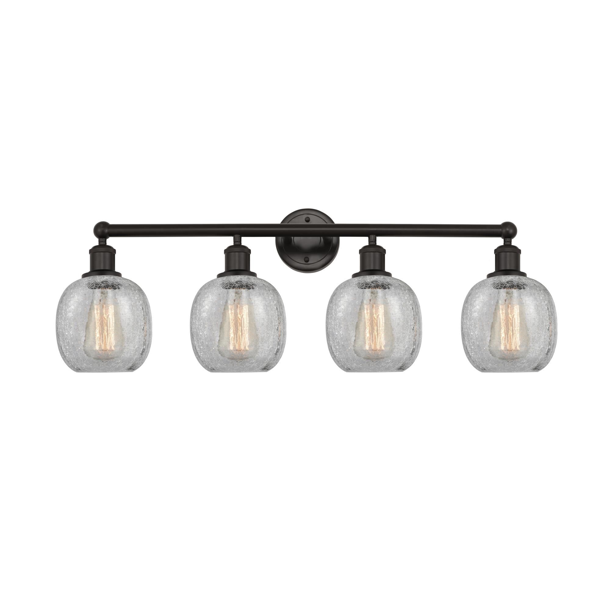 Shown in Oil Rubbed Bronze, Clear Crackle finish and Clear Crackle glass and Clear Crackle Glass shade