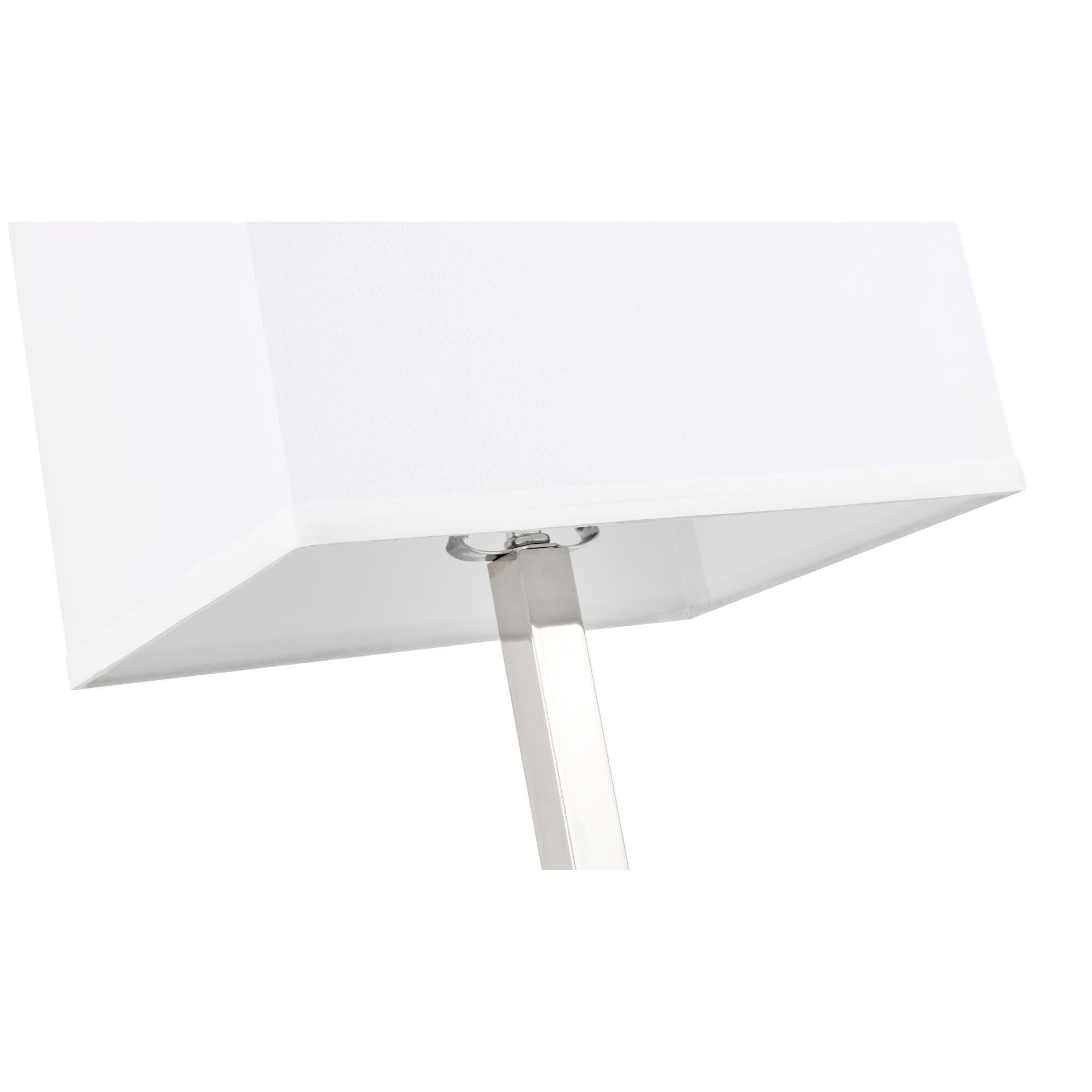 Shown in Polished Nickel finish and Fabric - Off White shade